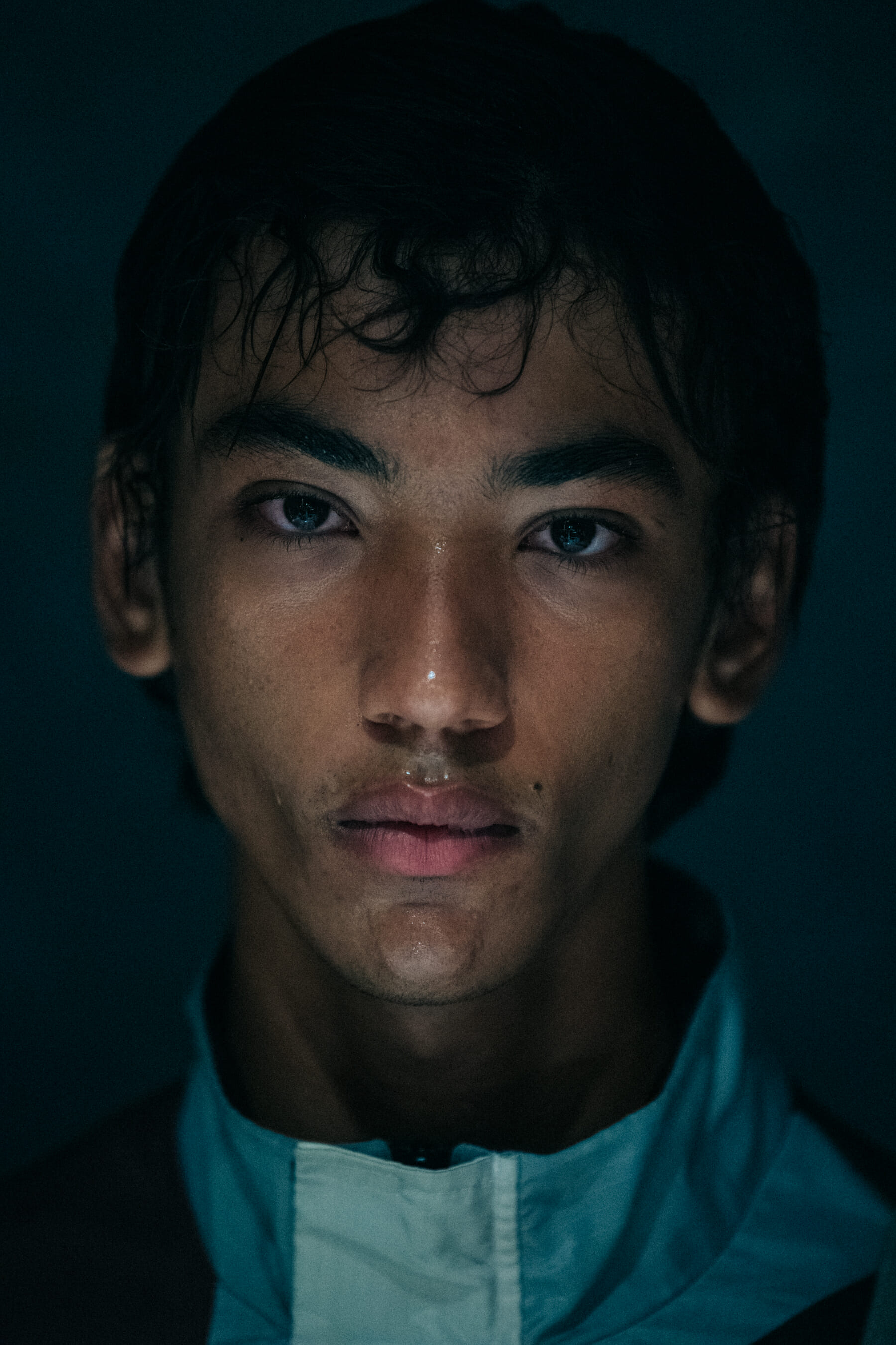 Portrait of model at A Cold Wall