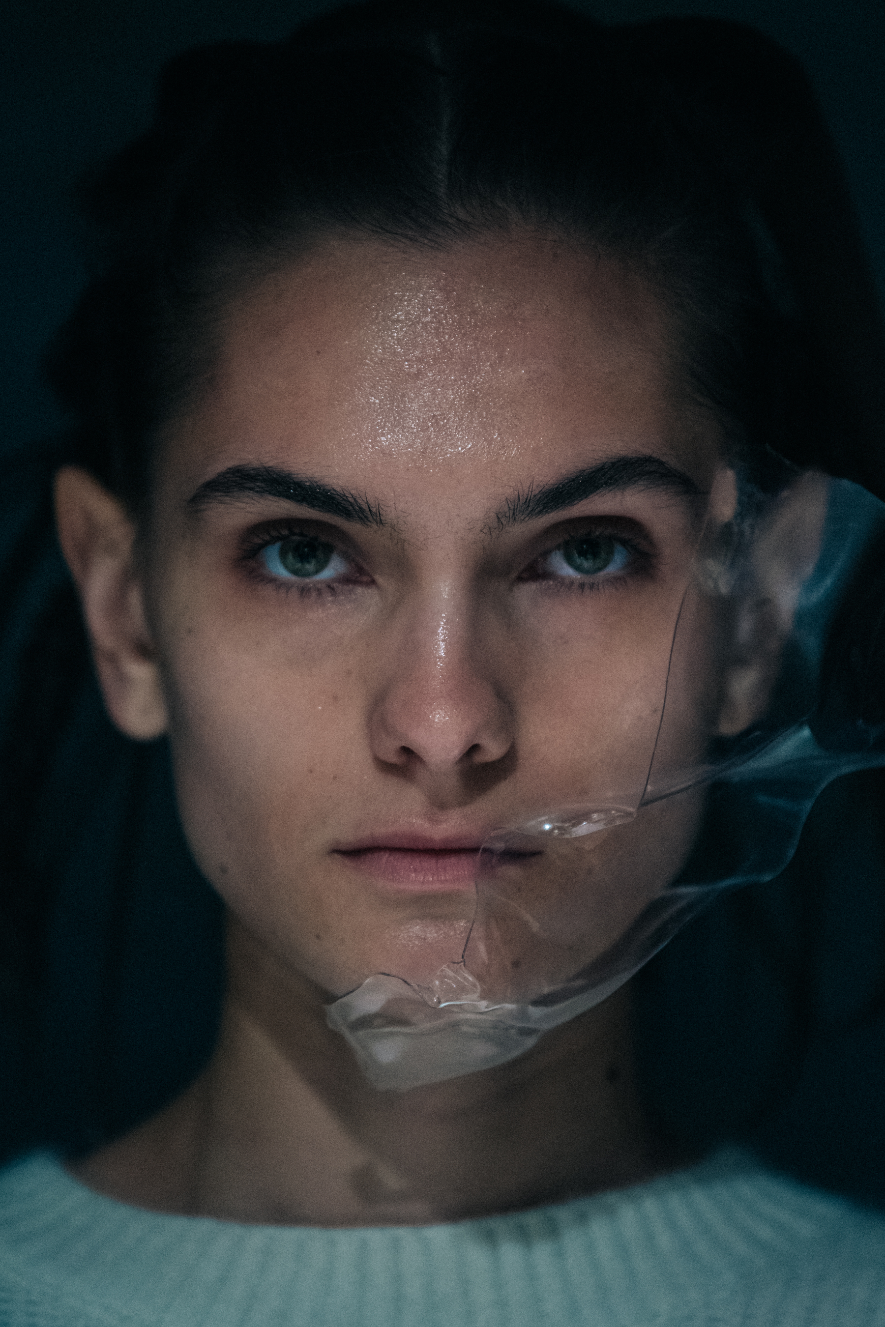 Portrait of model at A Cold Wall