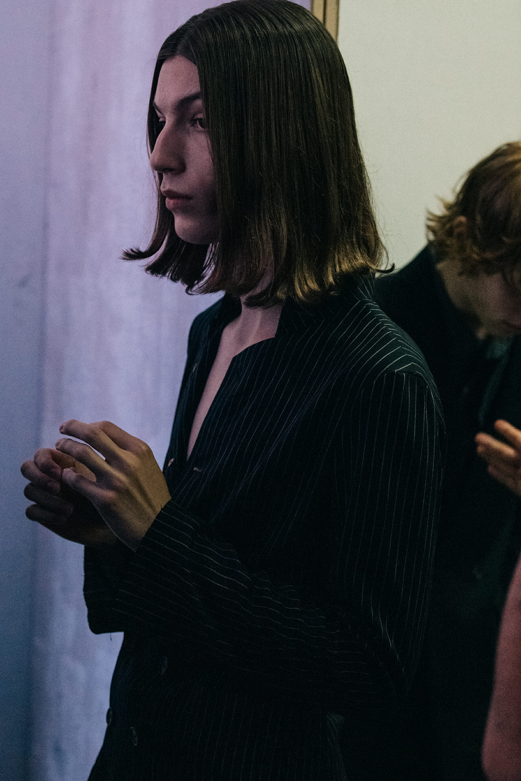 Model wearing suit at BED jw FORD
