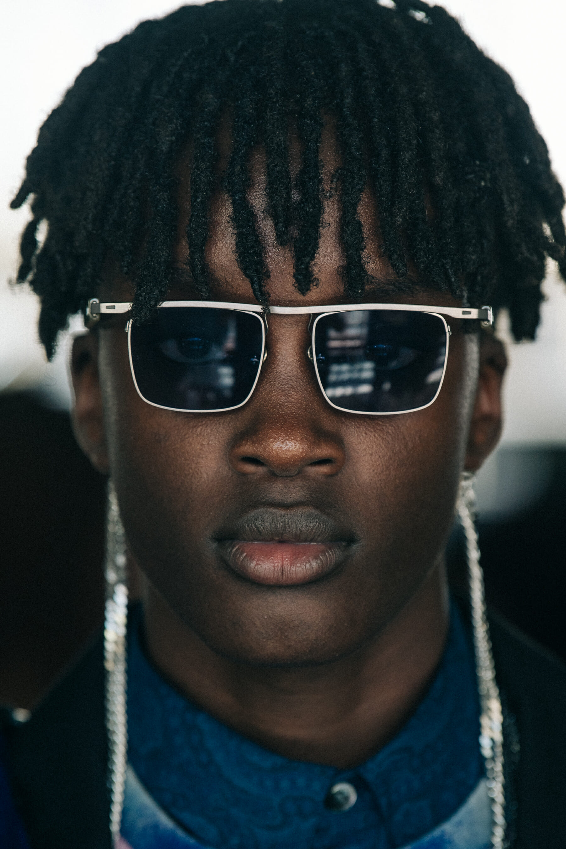 Portrait of model wearing sunglasses