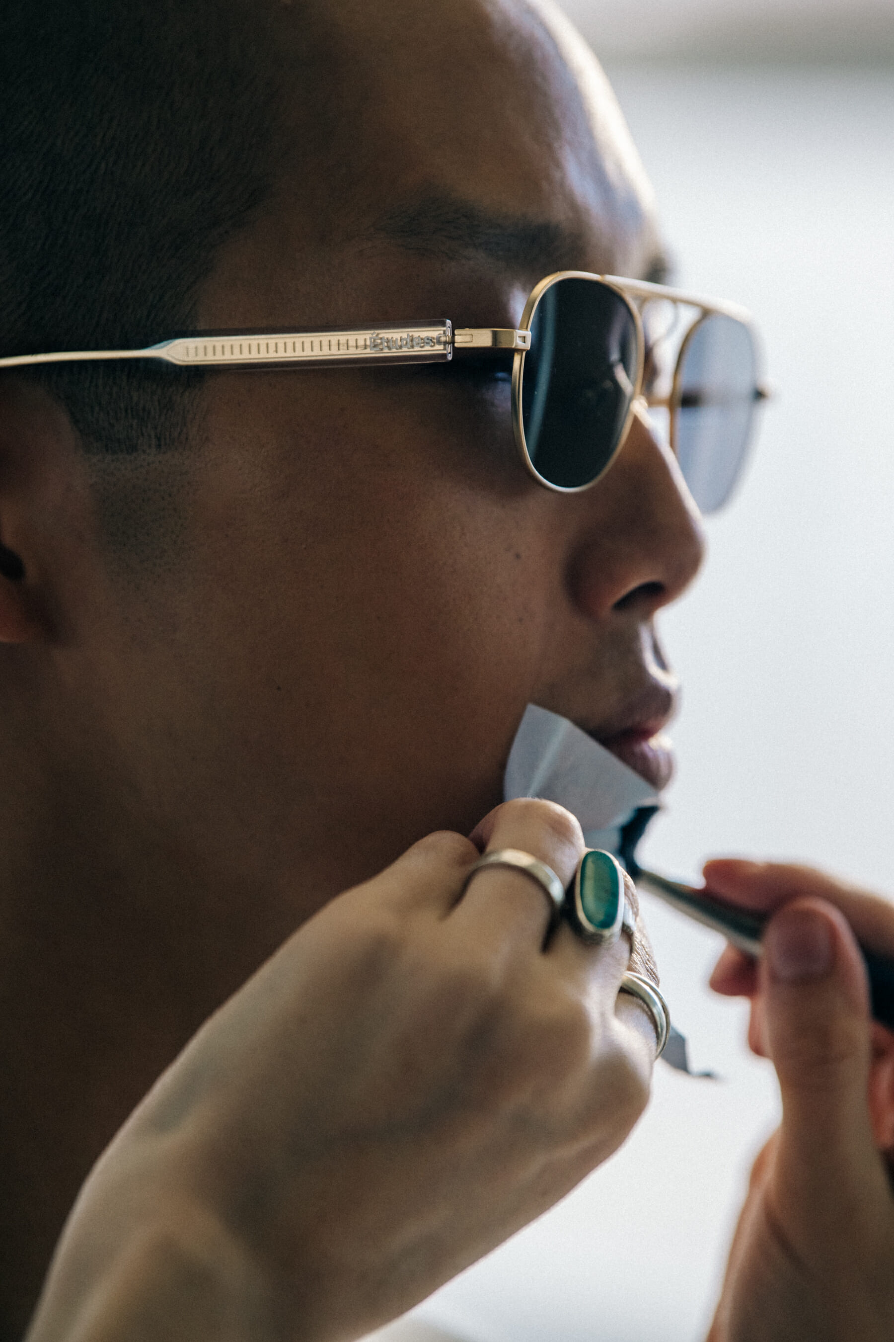 Su Min Kim backstage at Etudes