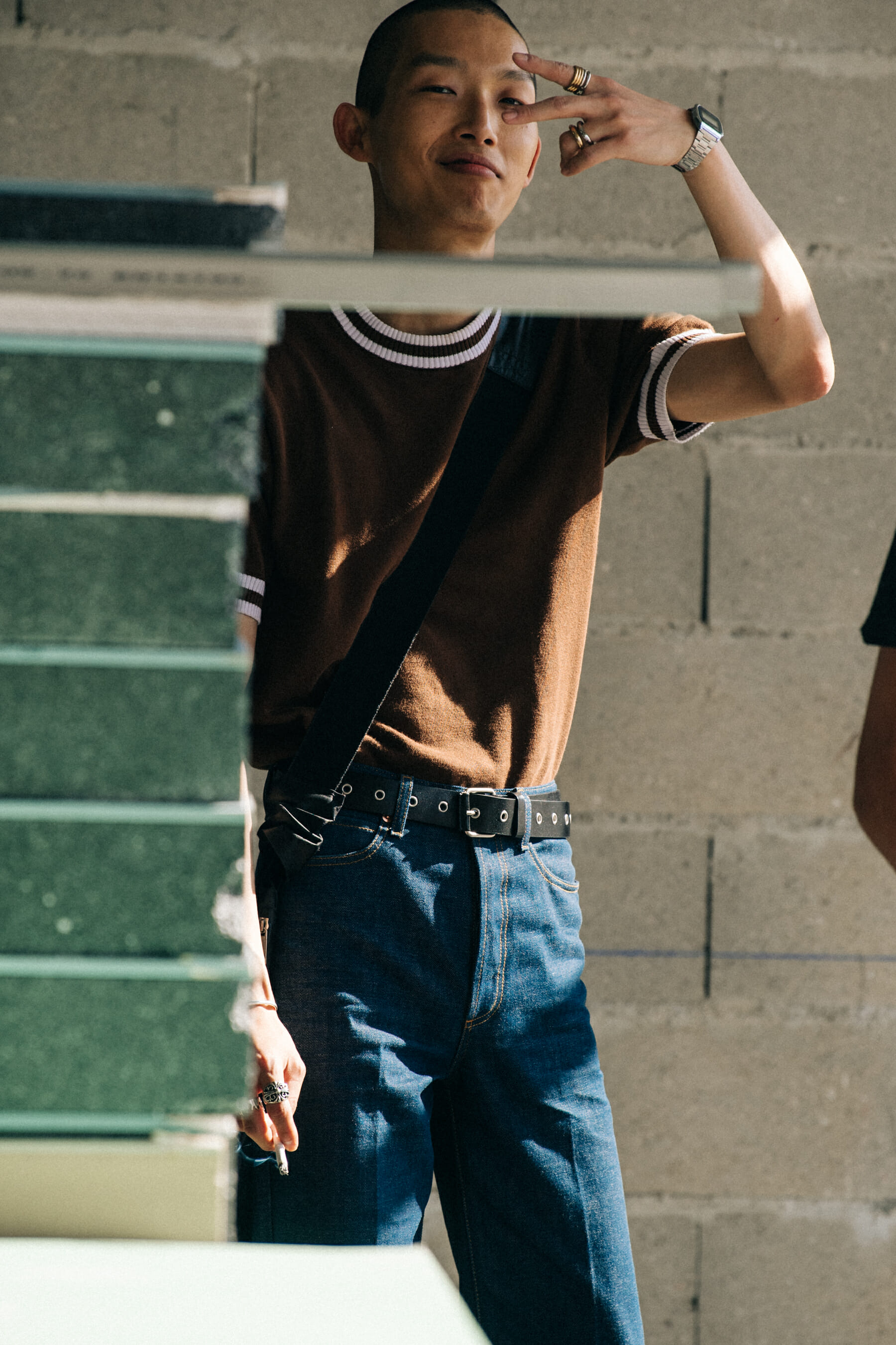 Su Min Kim backstage at Etudes