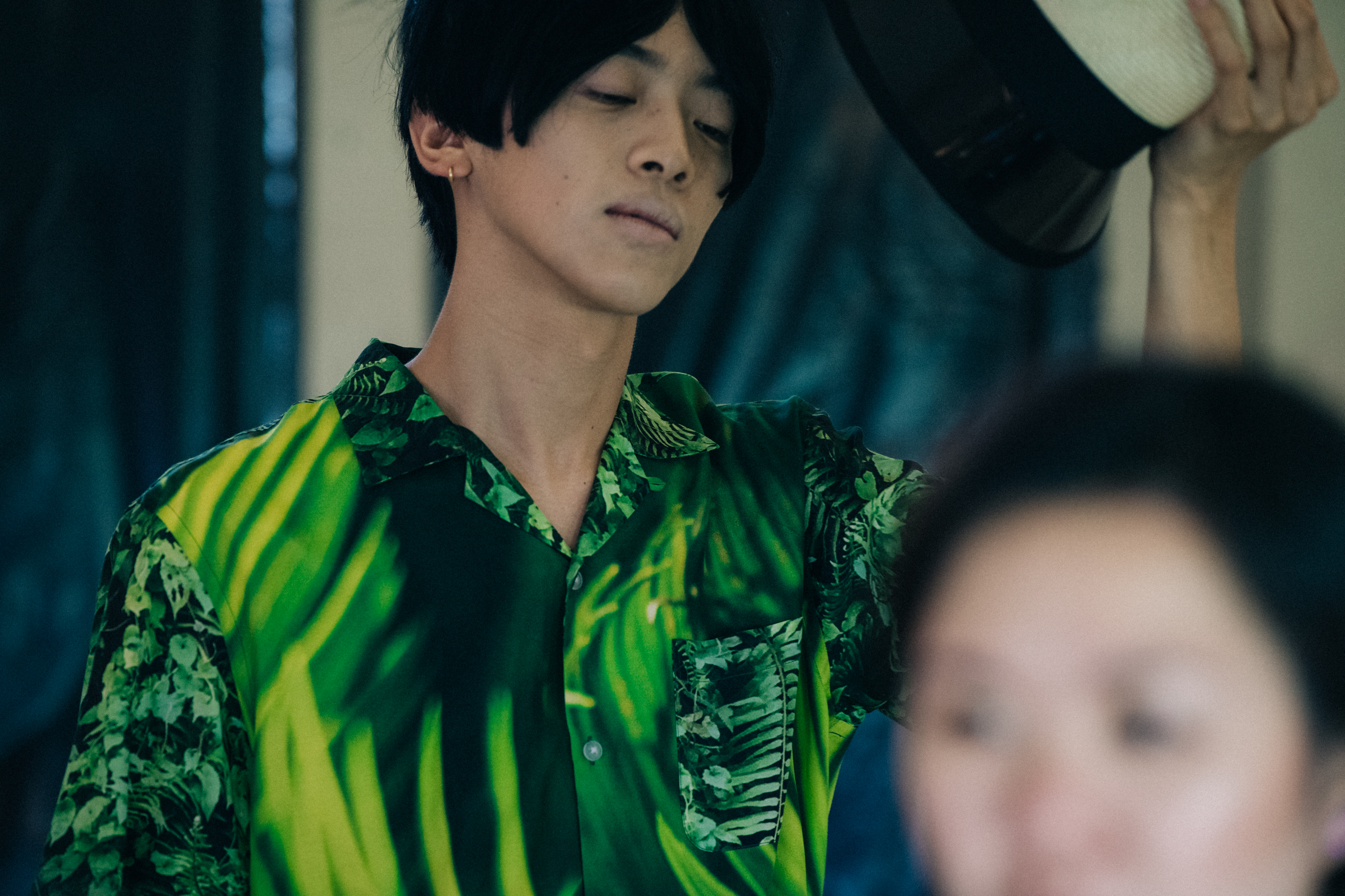 Model in hair and makeup at Fumito Ganyru