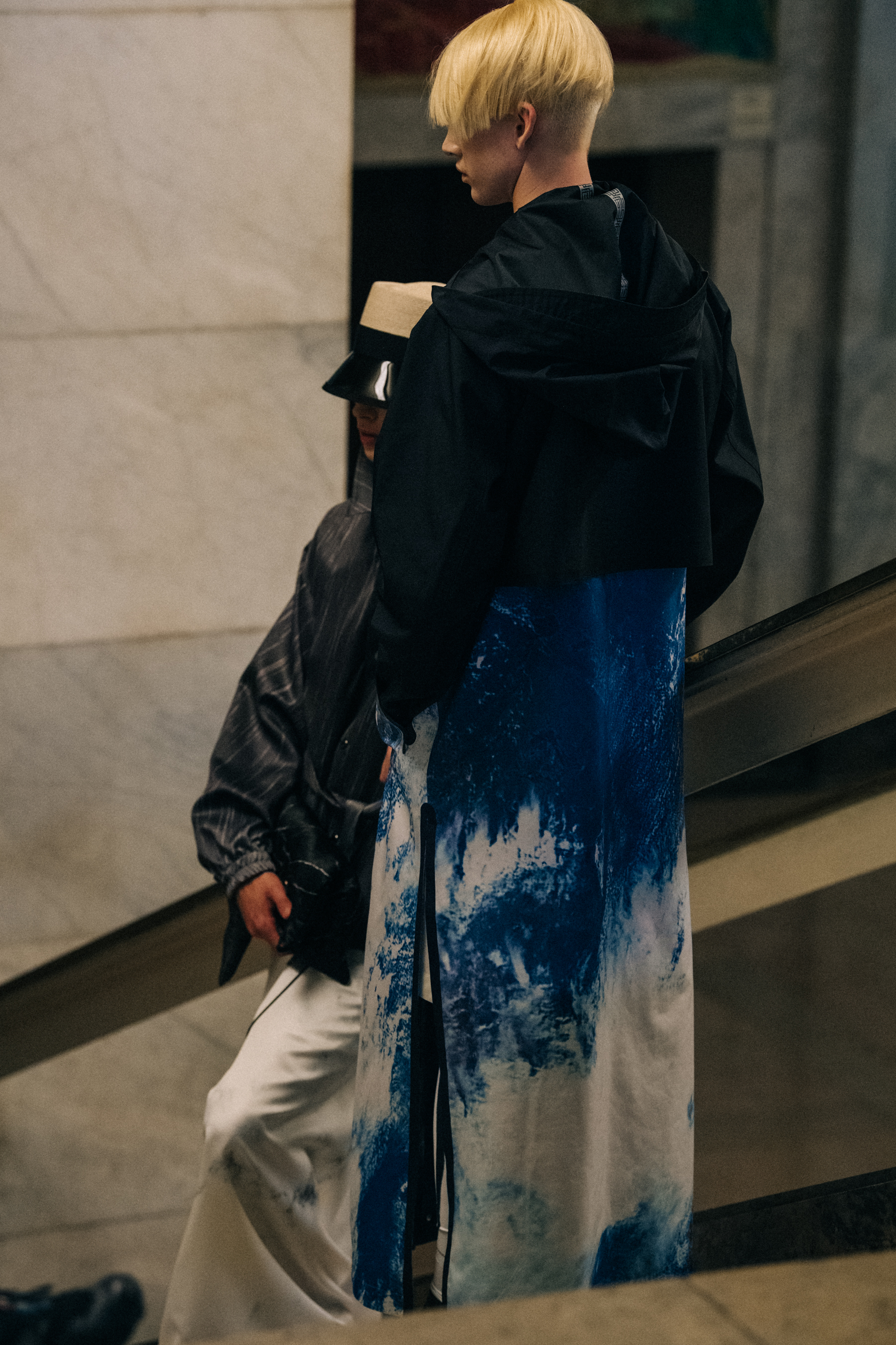 Model wearing colourful outfit at Fumito Ganyru