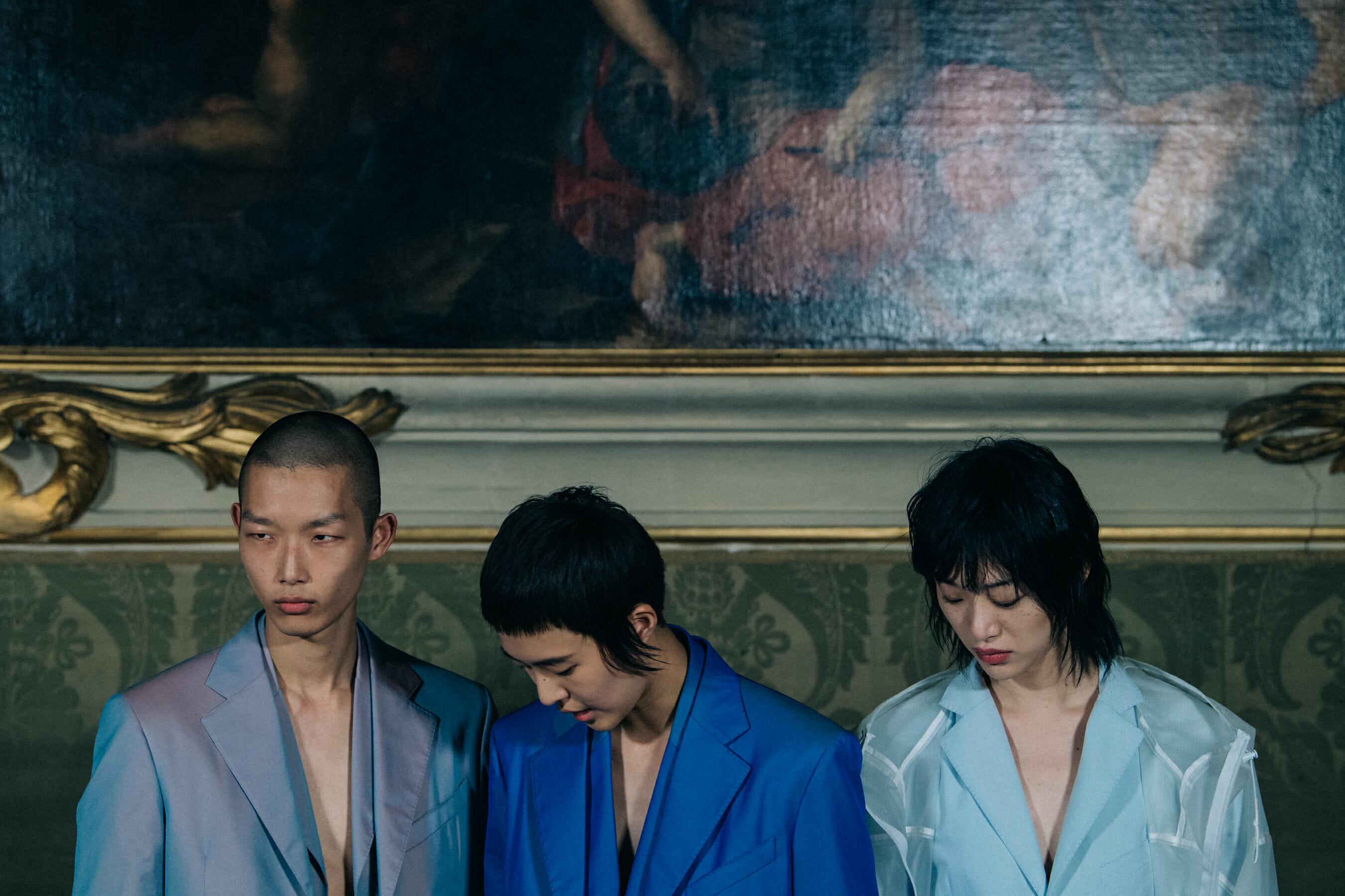 Su Min Kim backstage at Givenchy