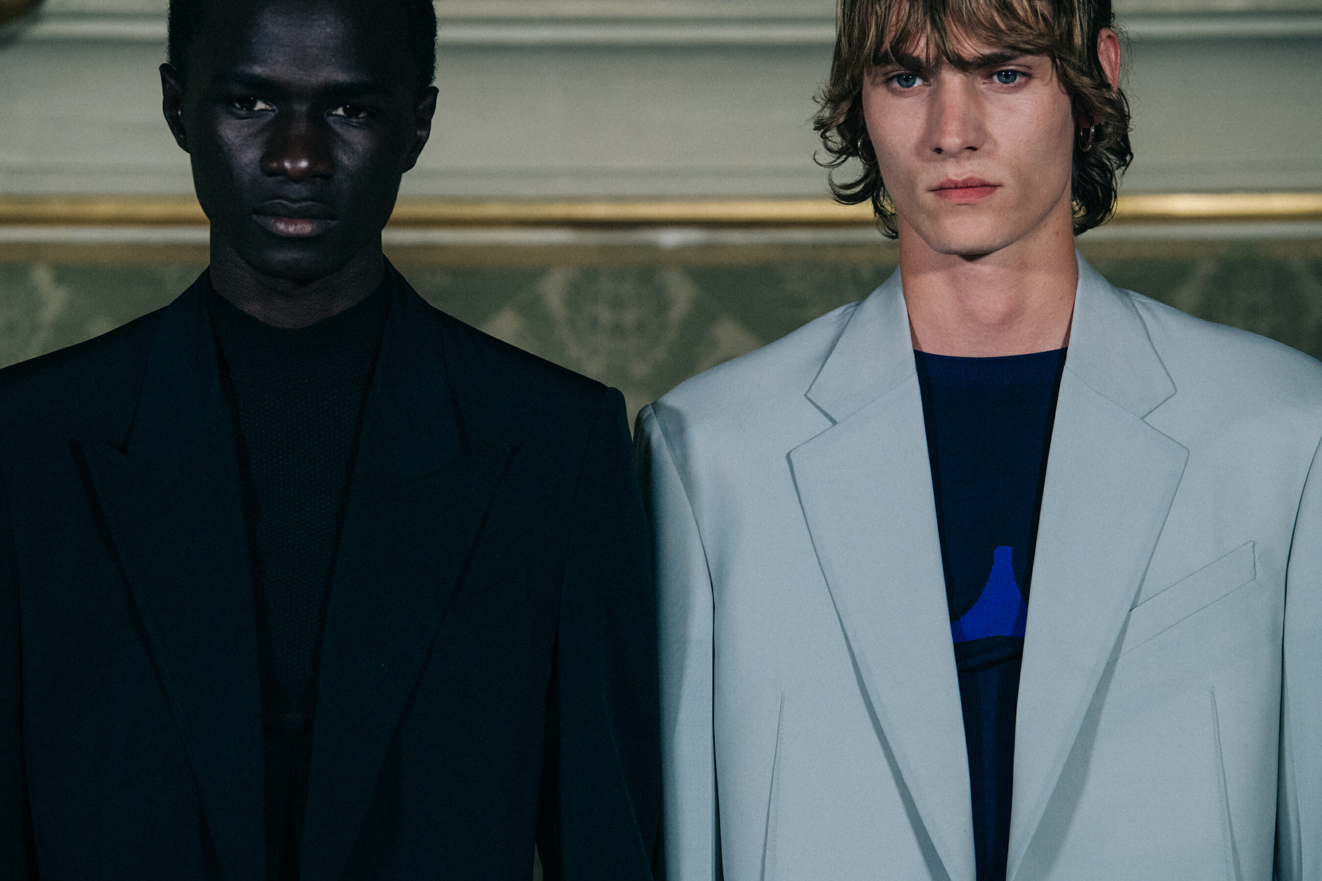 Malick Bodian backstage at Givenchy
