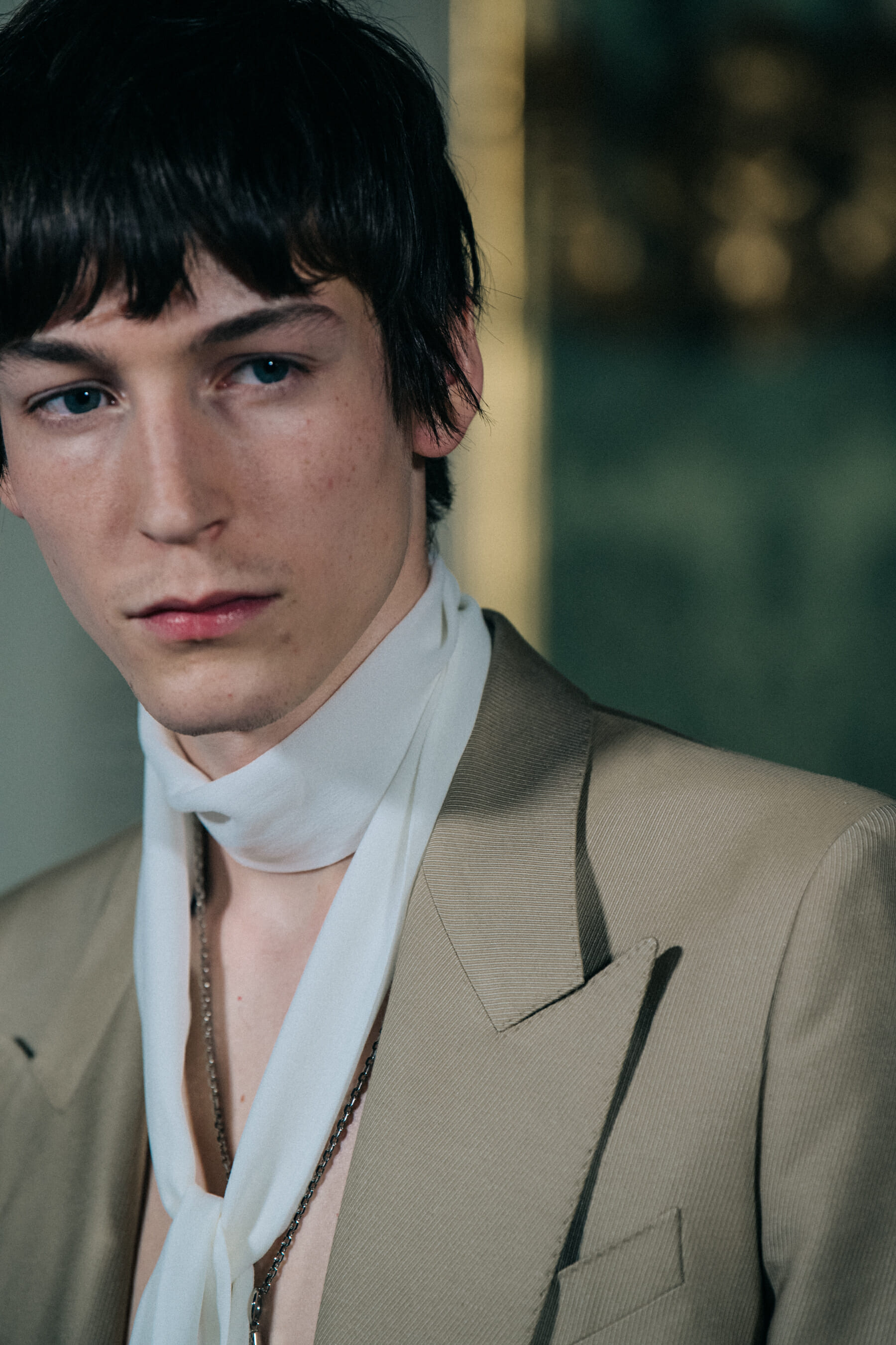 Nick Fortna backstage at Givenchy