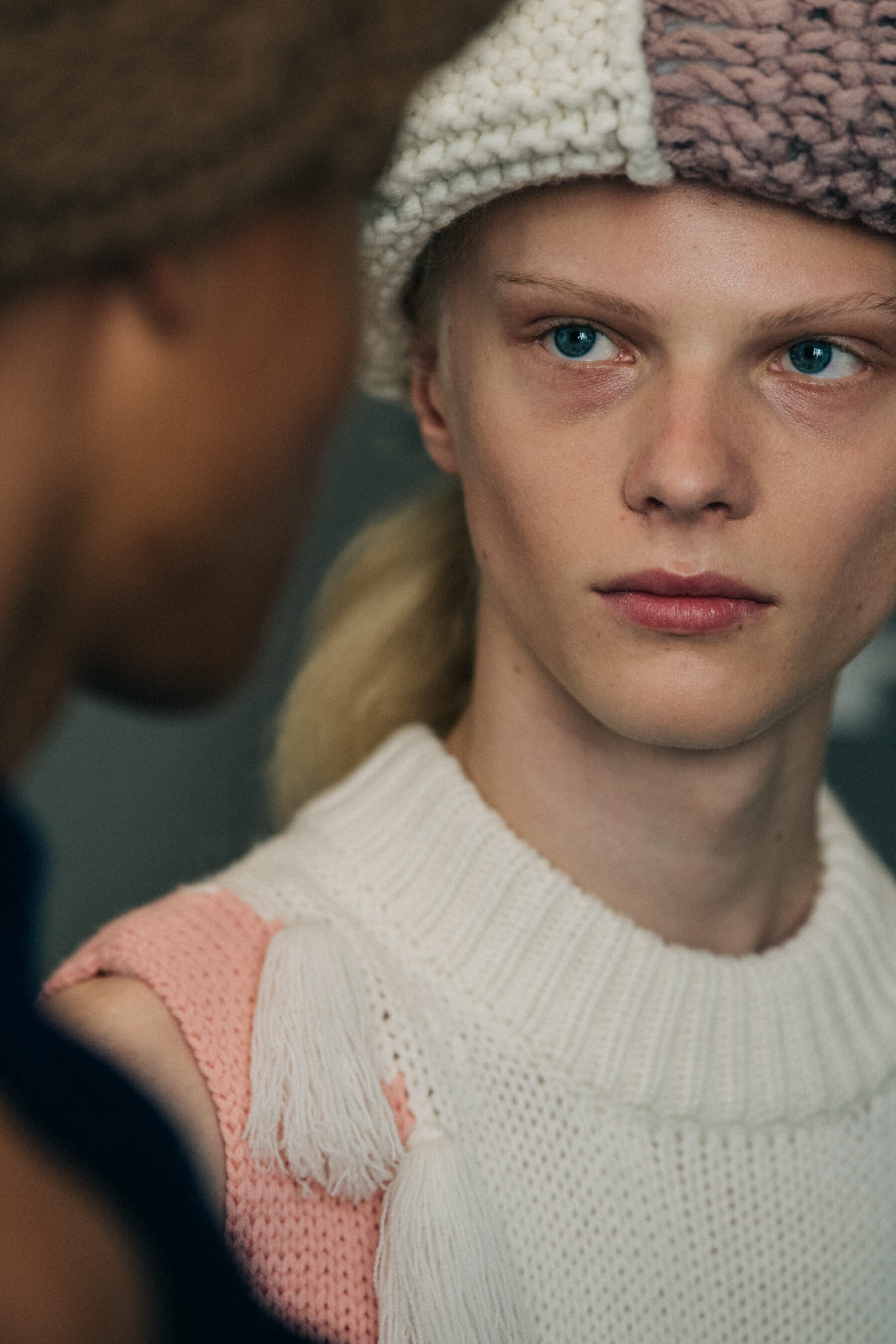 Models wearing wool outfits at JW Anderson