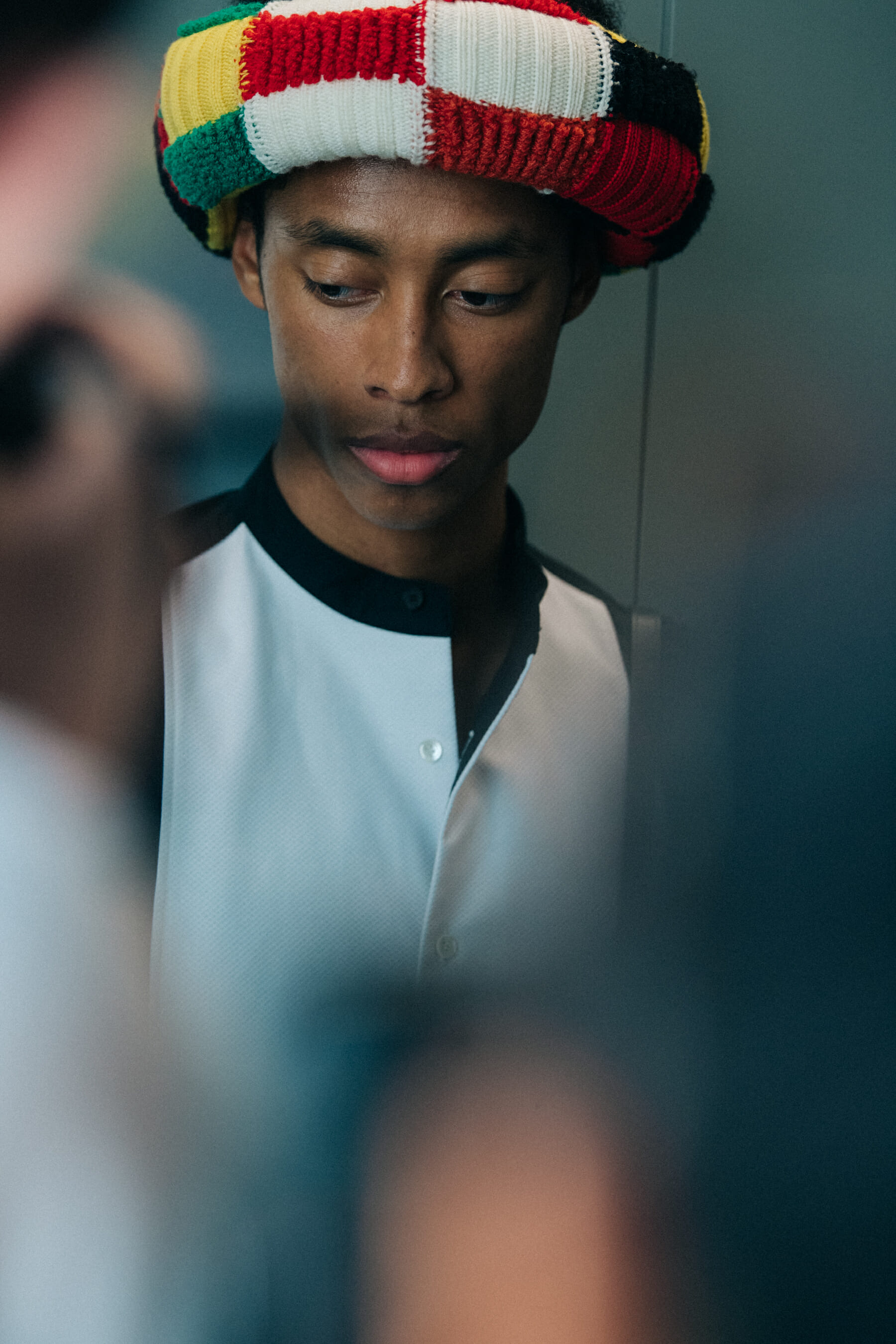 Models wearing wool outfits at JW Anderson
