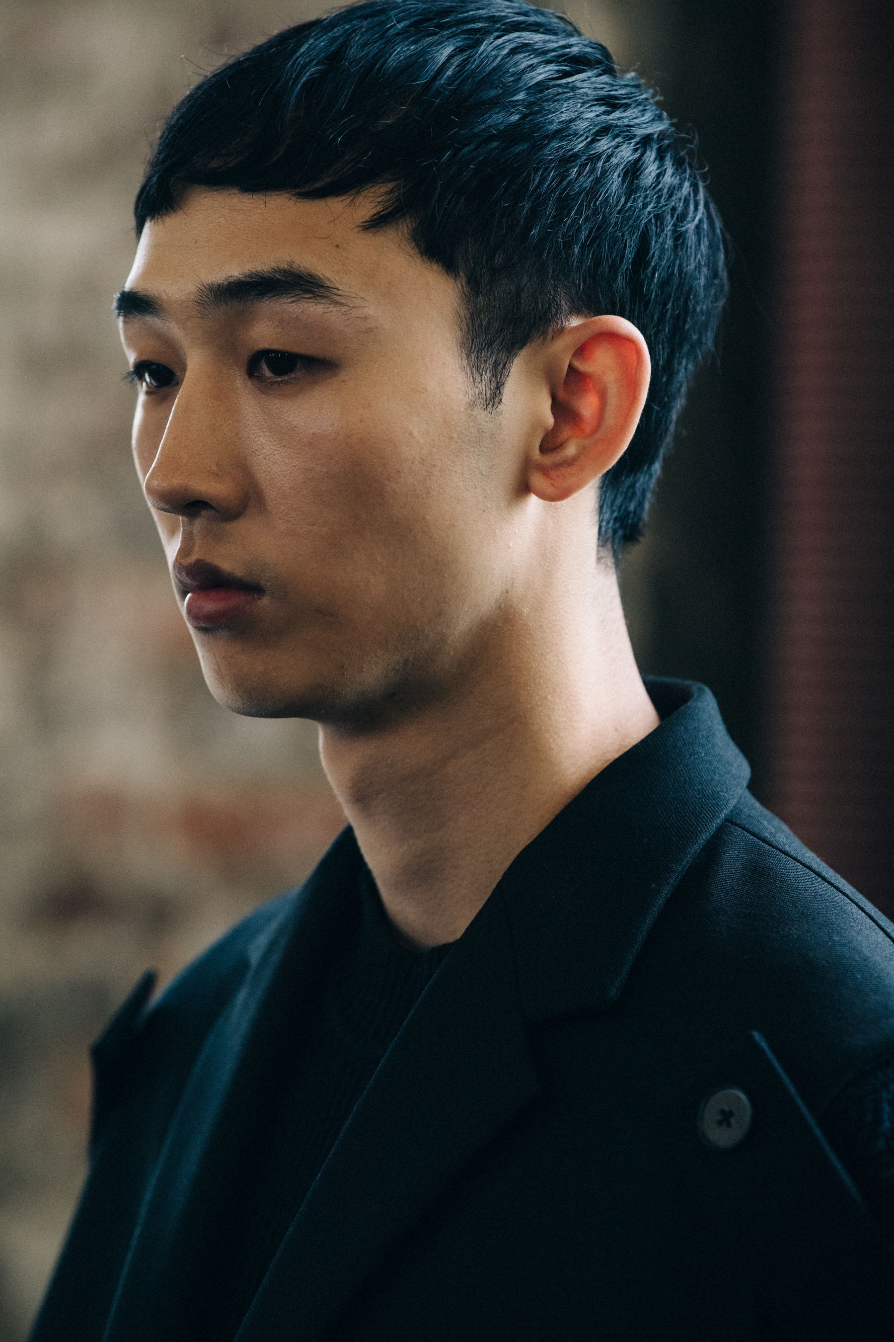 Peng Tsubasa Lu backstage at Jil Sander