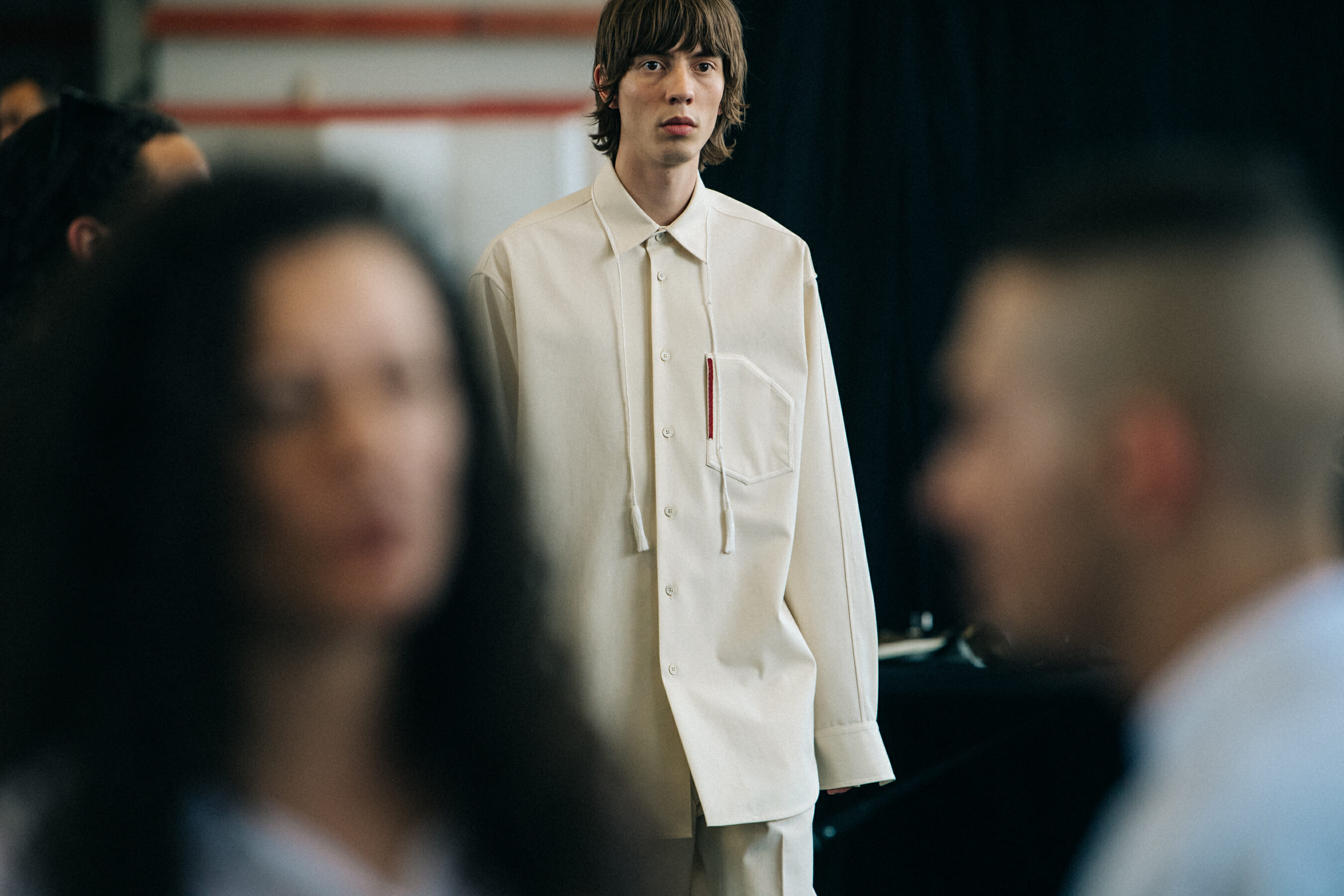 Wim Koch backstage at Jil Sander