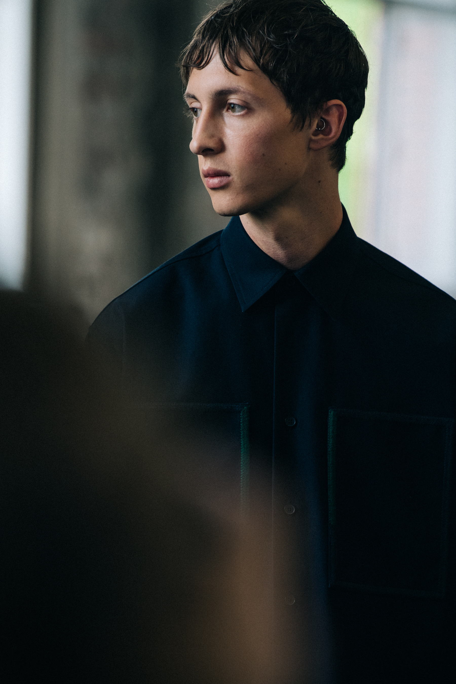 Mackenzie Hogan-Lucuik backstage at Jil Sander