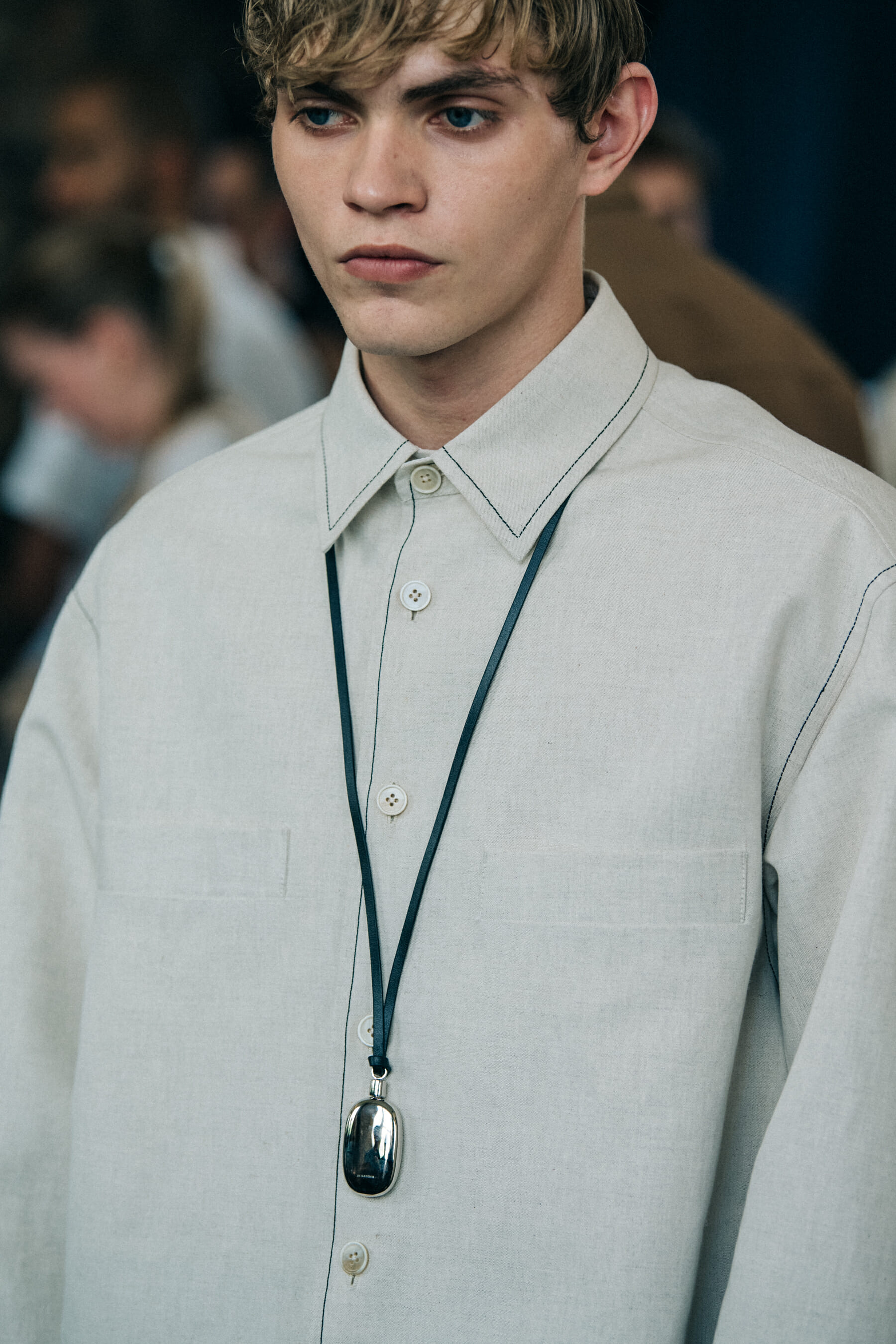 Jose Luis Lucero backstage at Jil Sander