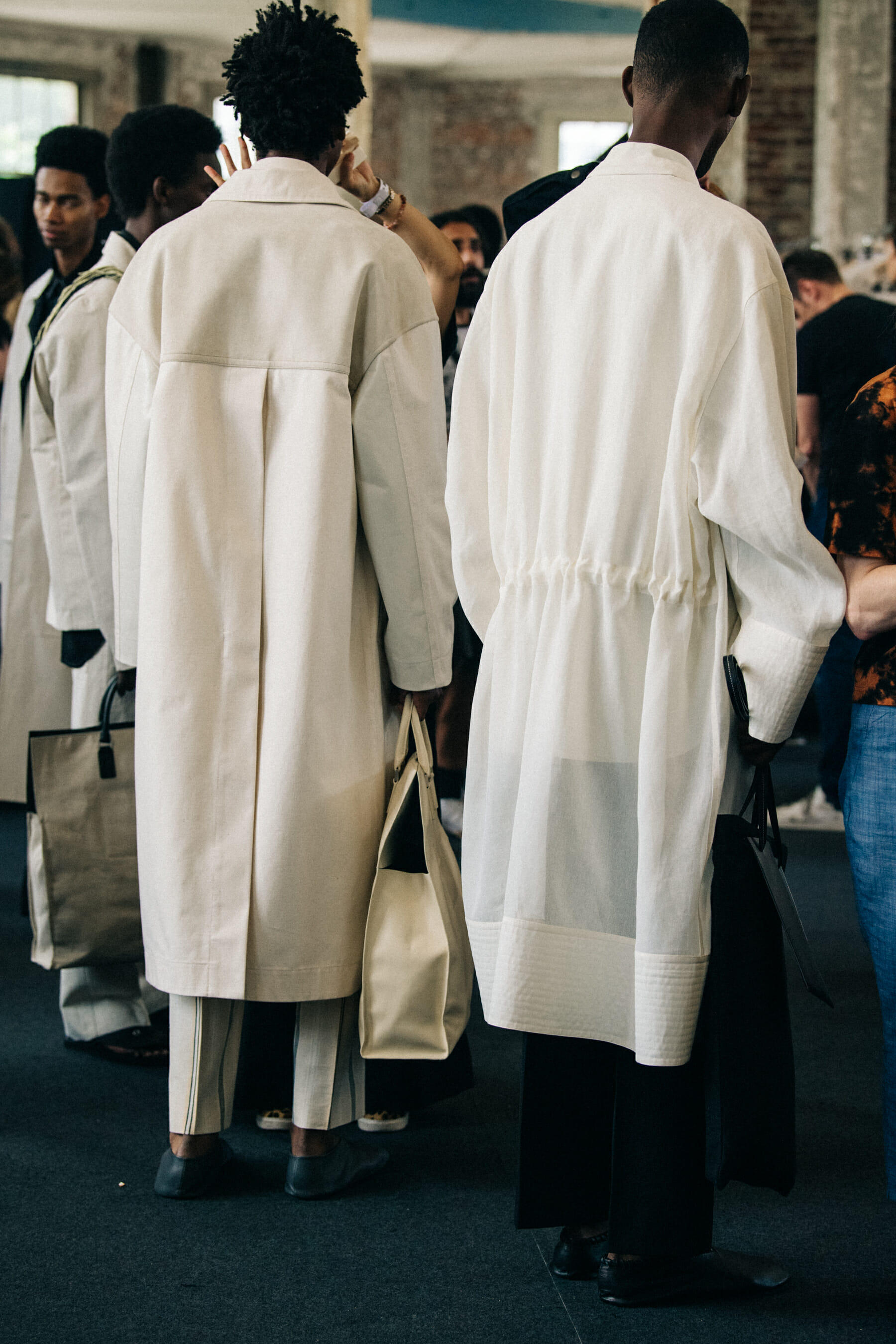 Models wearing Jil Sander outfits