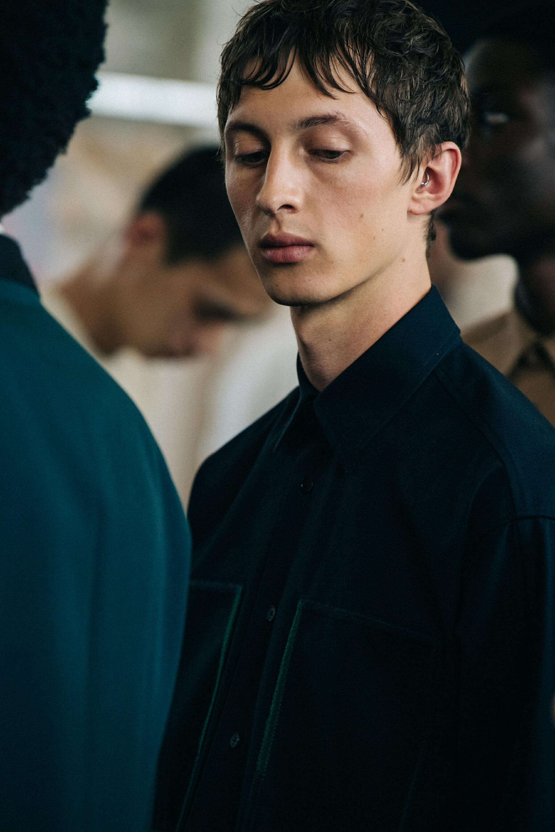Mackenzie Hogan-Lucuik backstage at Jil Sander