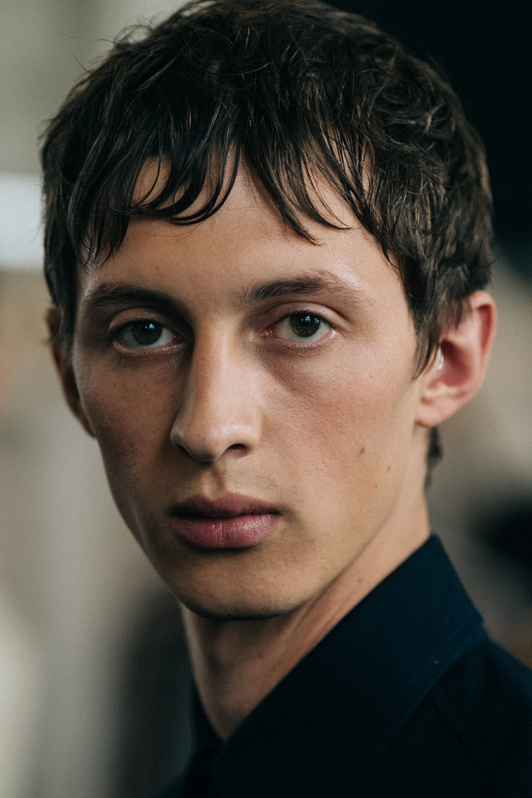 Mackenzie Hogan-Lucuik backstage at Jil Sander