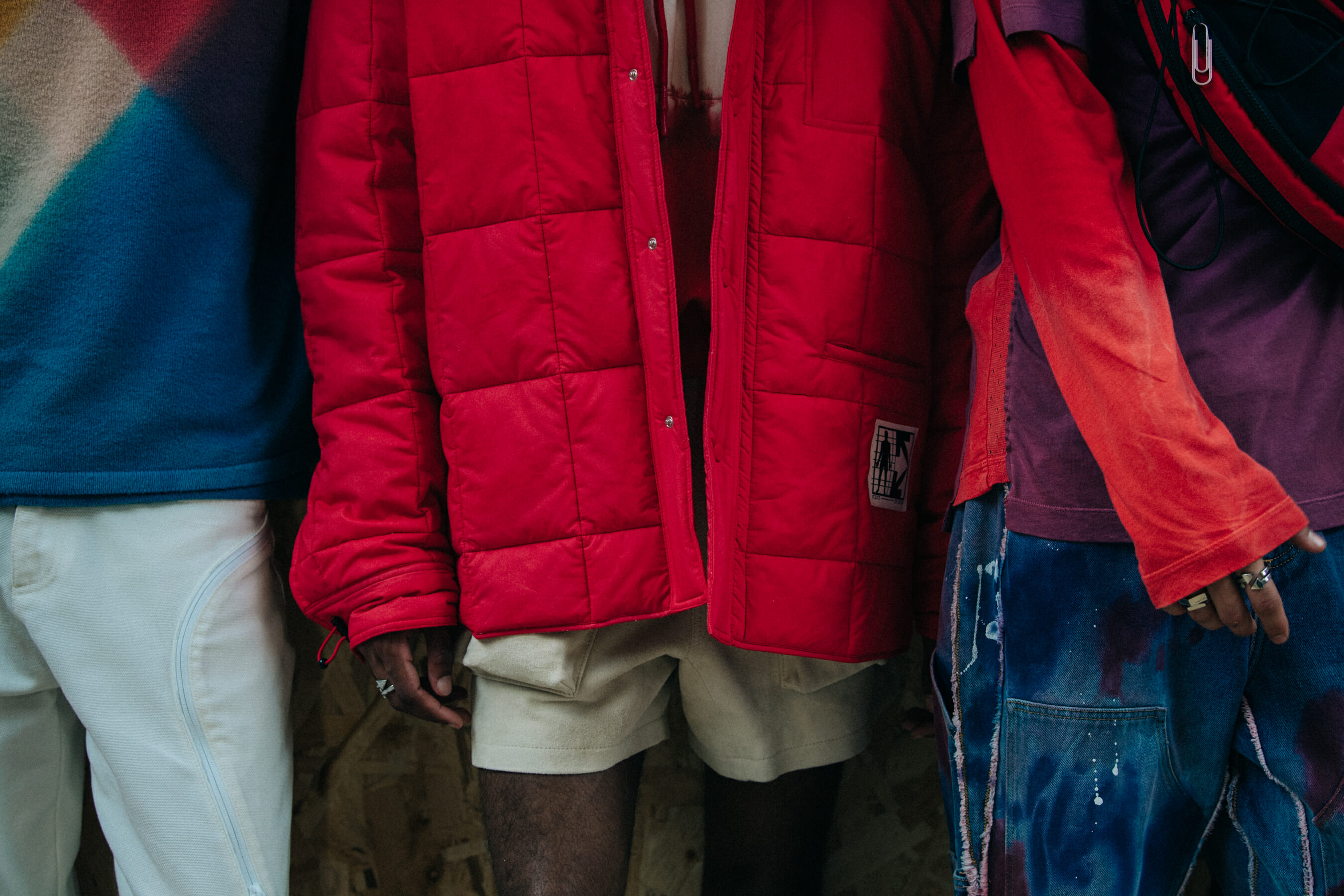 Keiron Caynes backstage at Off-White
