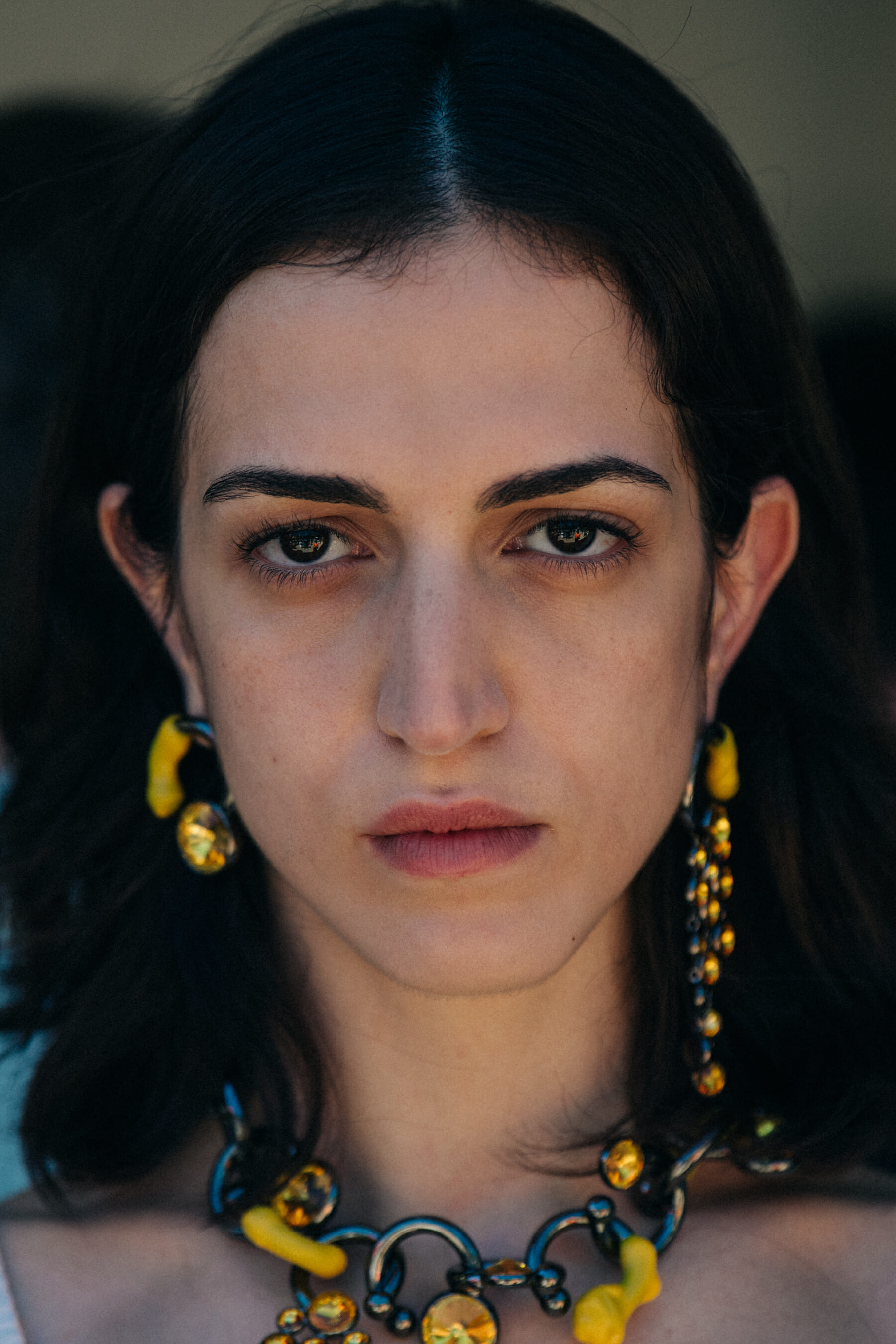 Portrait of model wearing jewellery