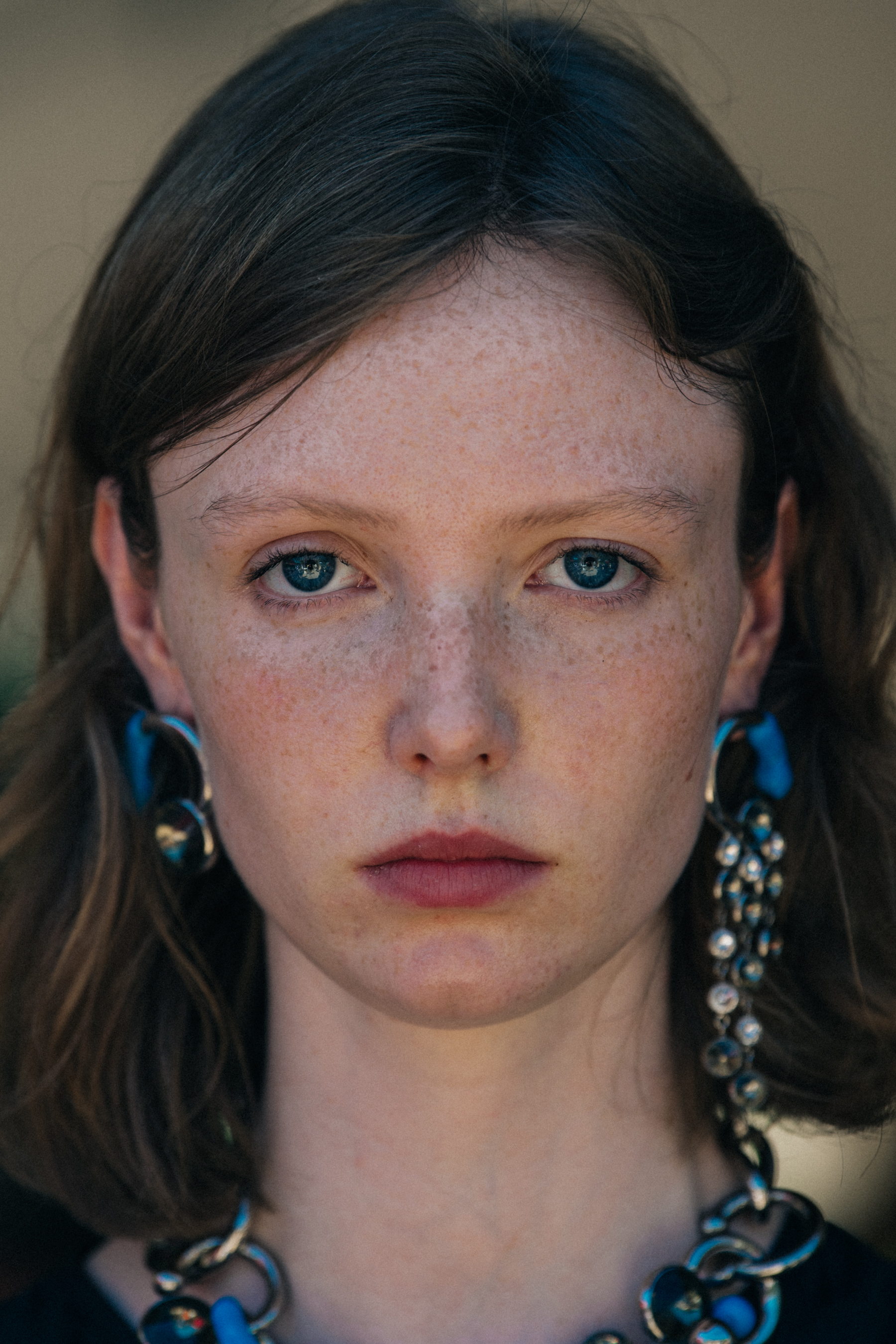 Portrait of model wearing jewellery