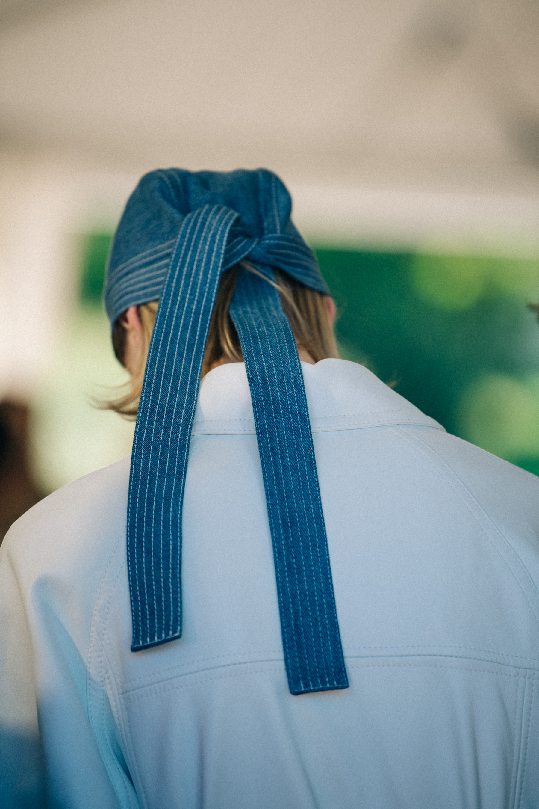 Model wearing light Sunnei outfit