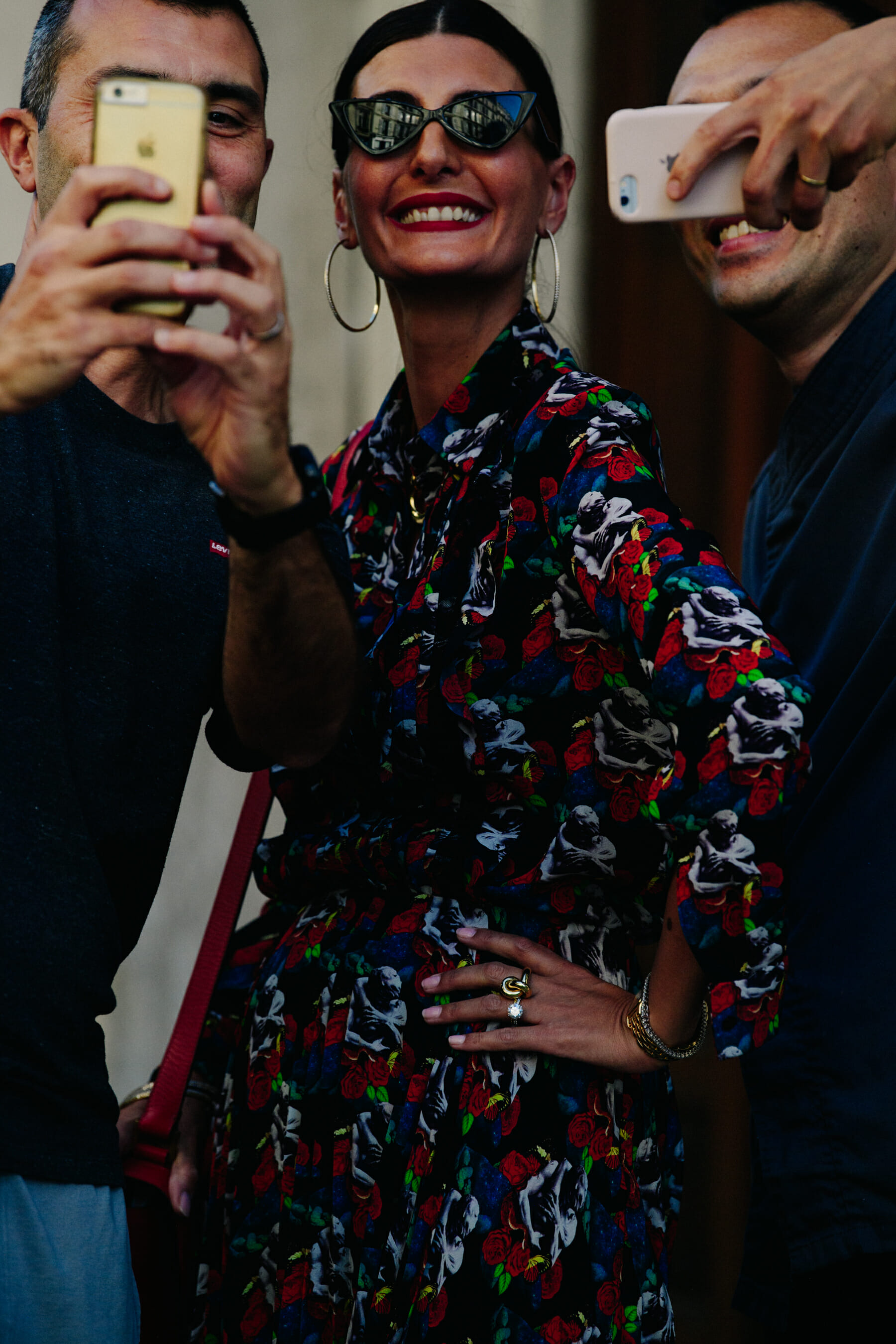 Woman wearing floral dress