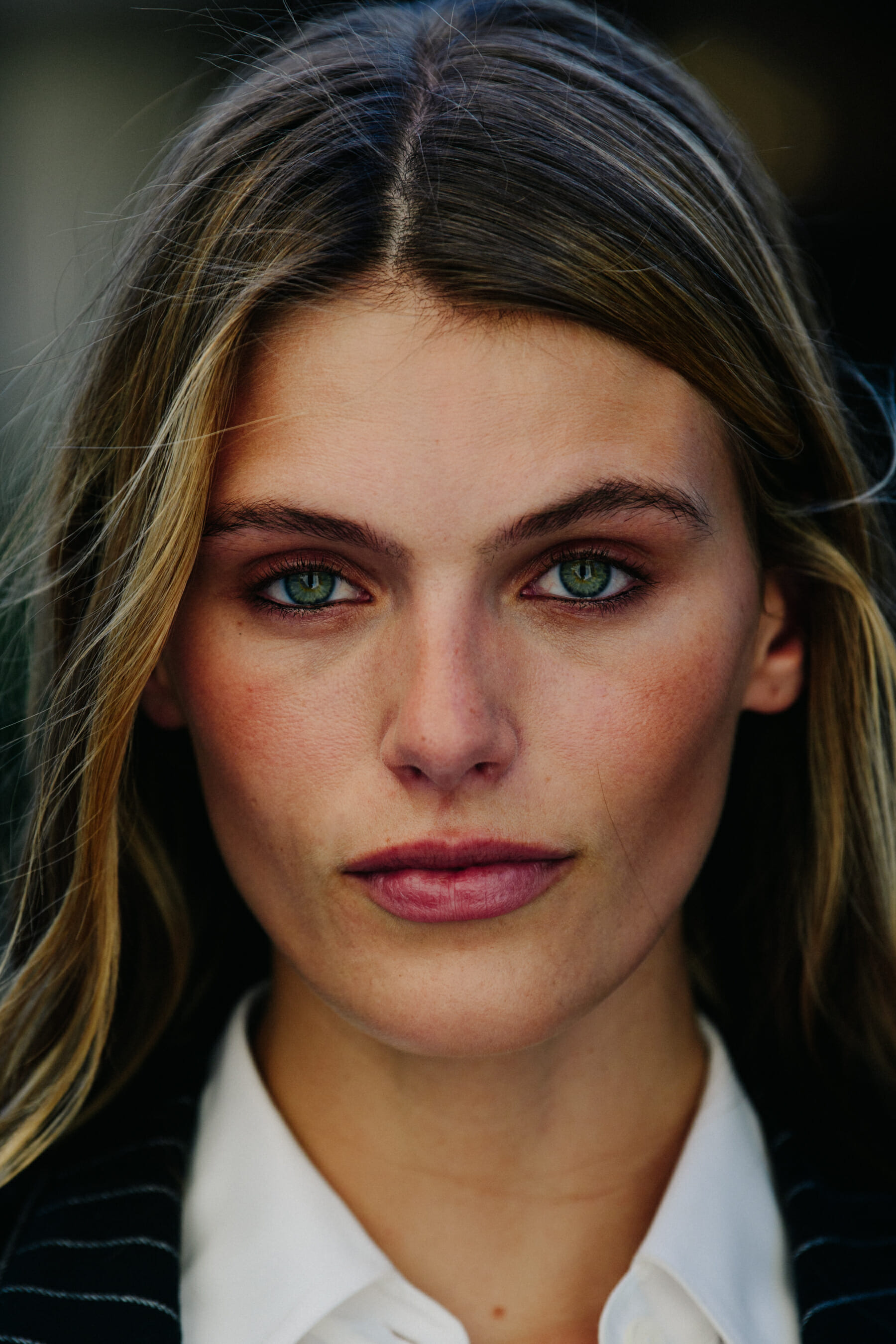 Portrait of model with green eyes