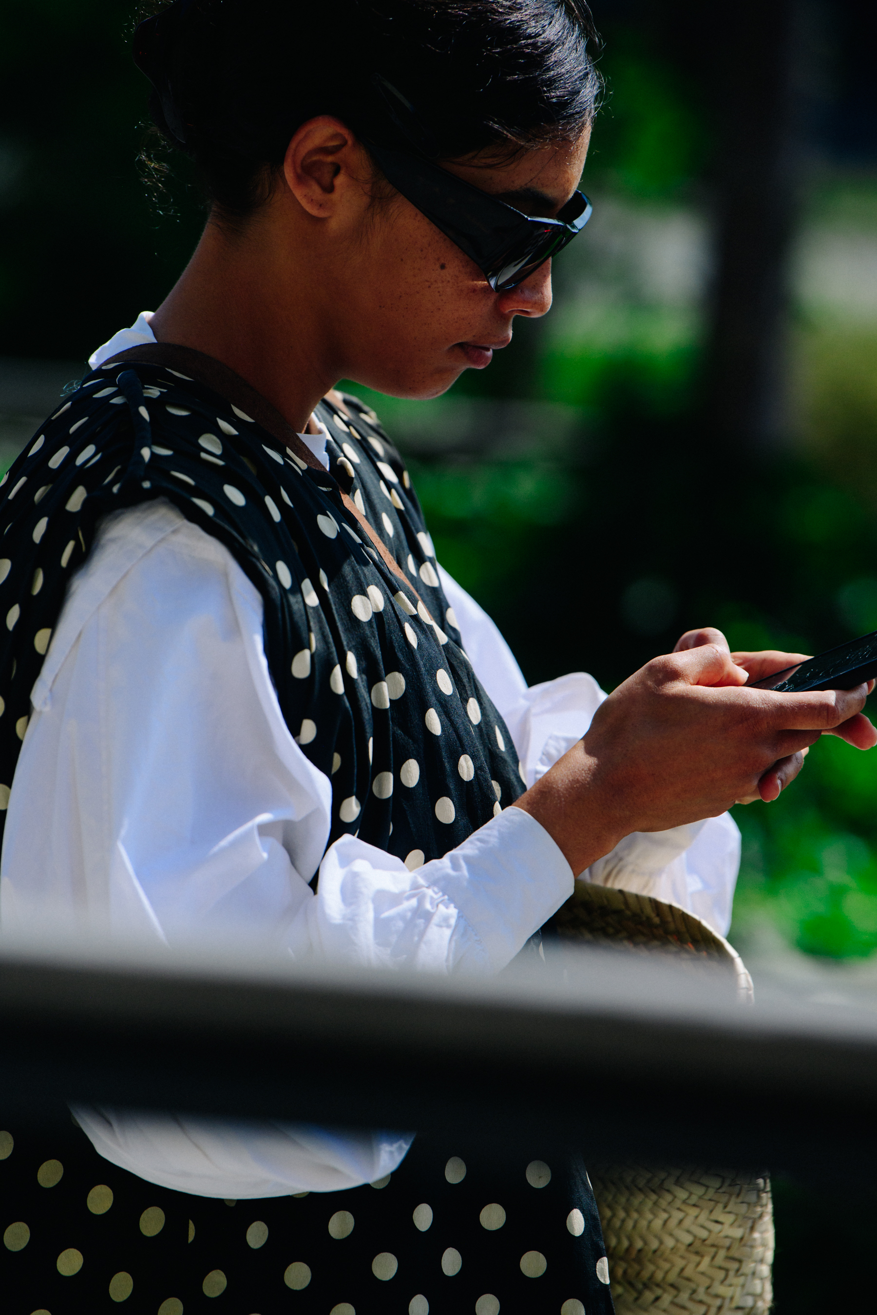 Woman wearing white shirt