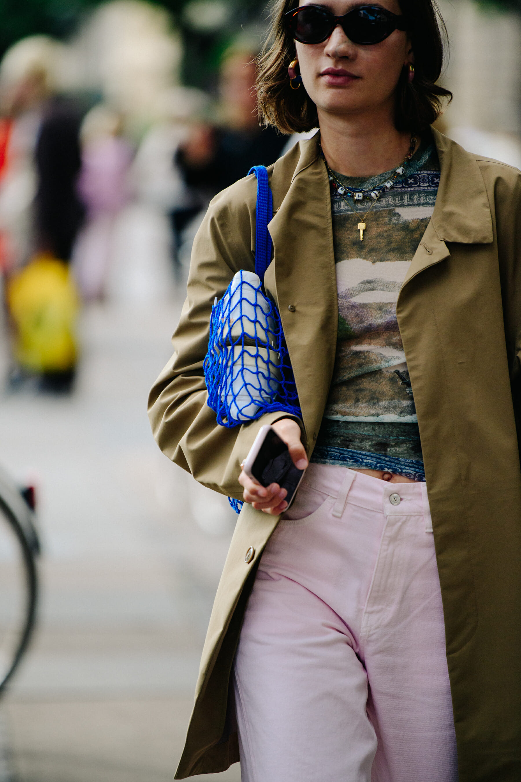 Woman wearing pink pants