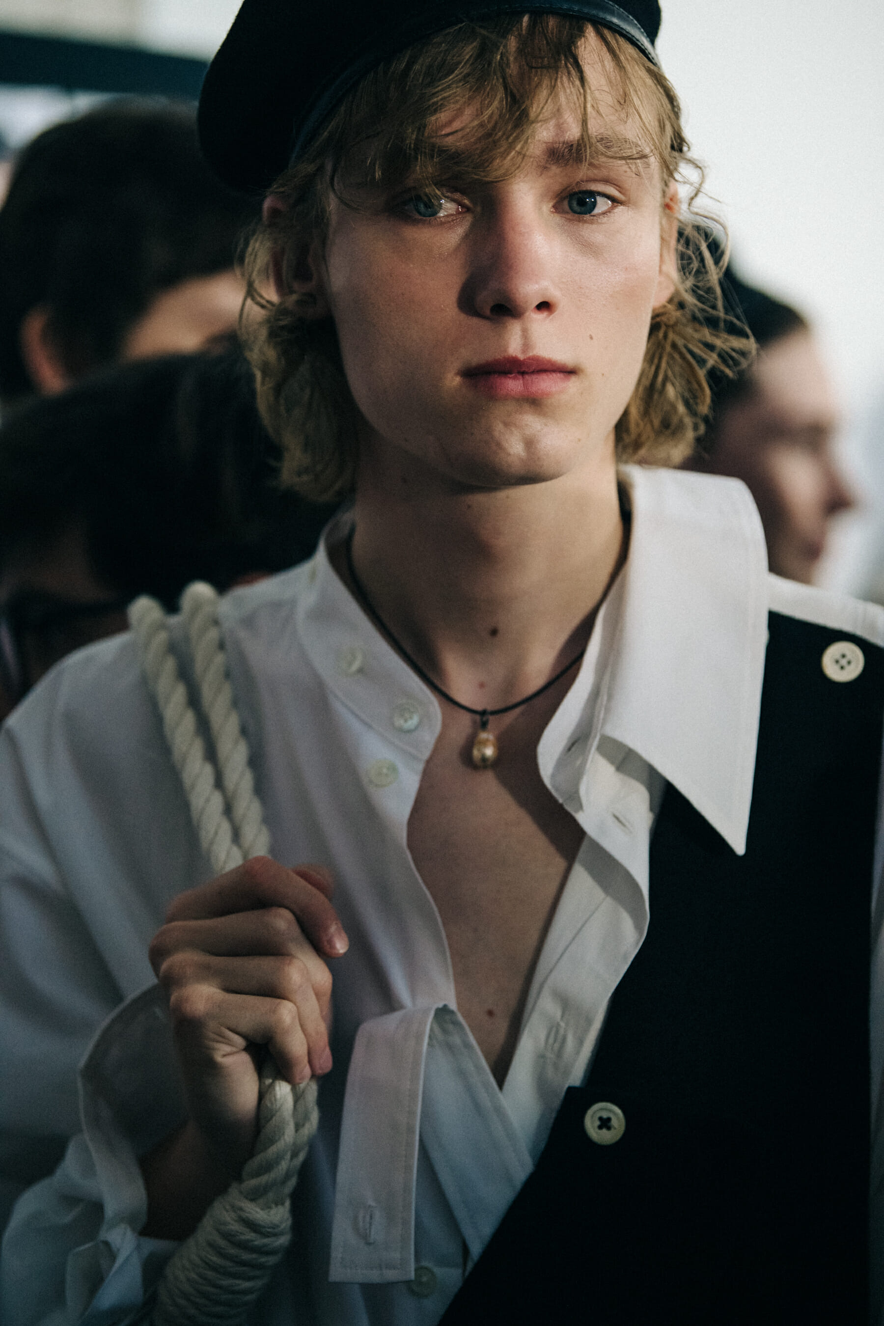 Models wearing Ann Demeulemeester suits