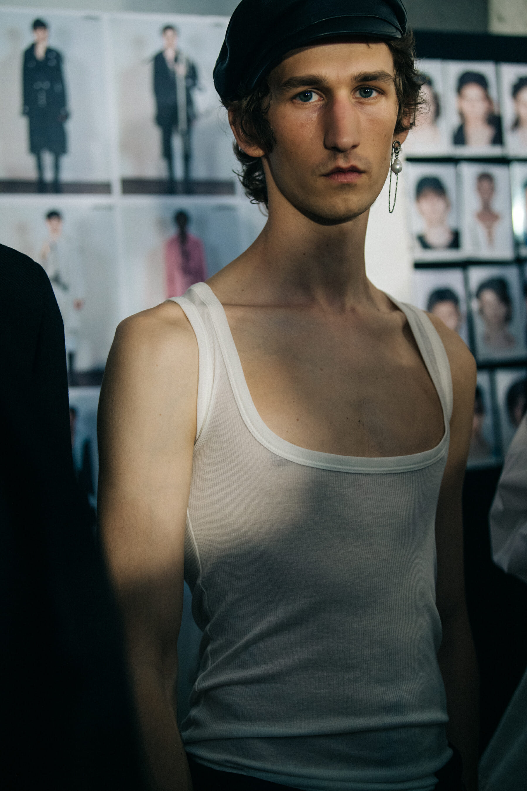 Etienne de Testa backstage at Ann Demeulemeester