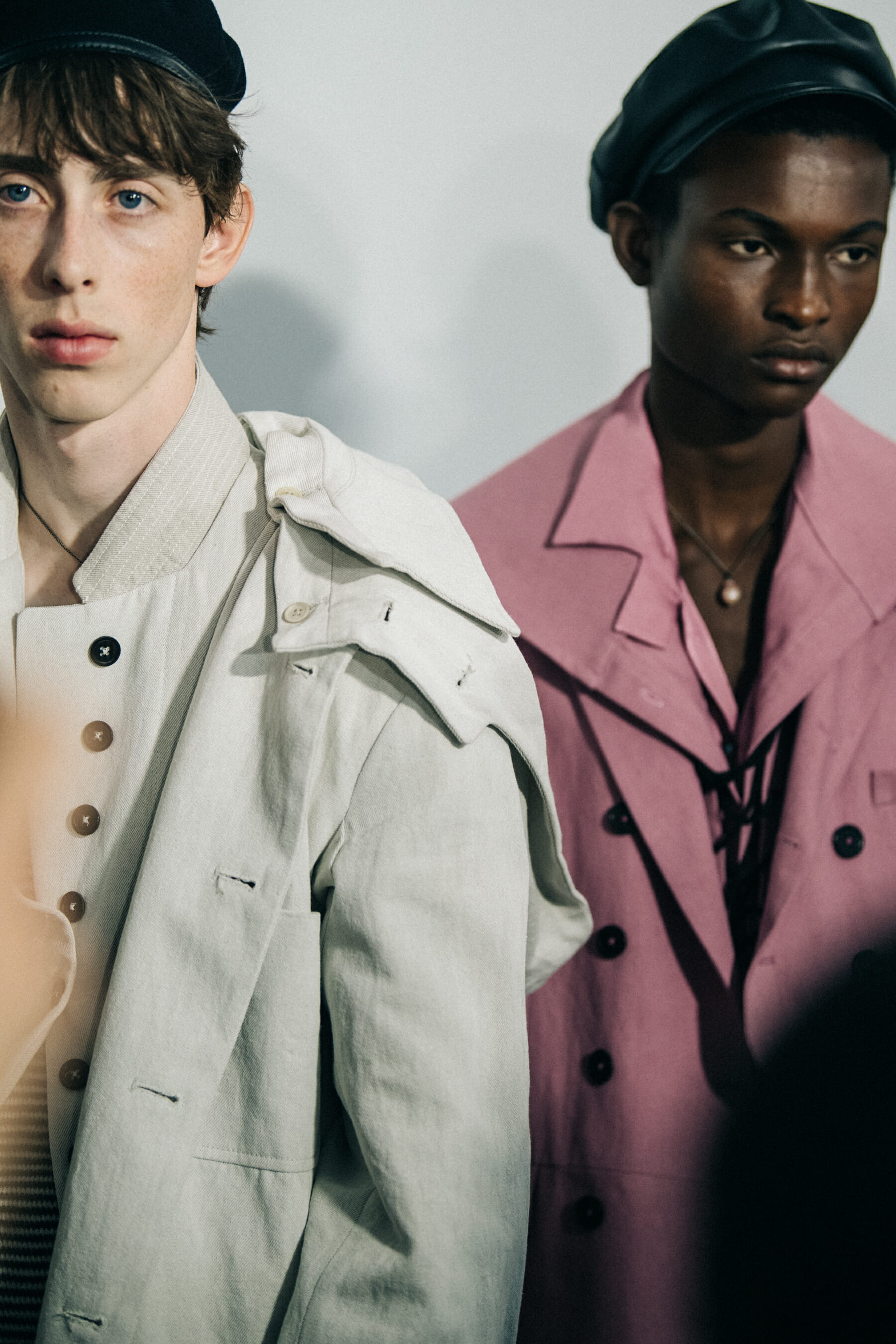 Models wearing Ann Demeulemeester suits
