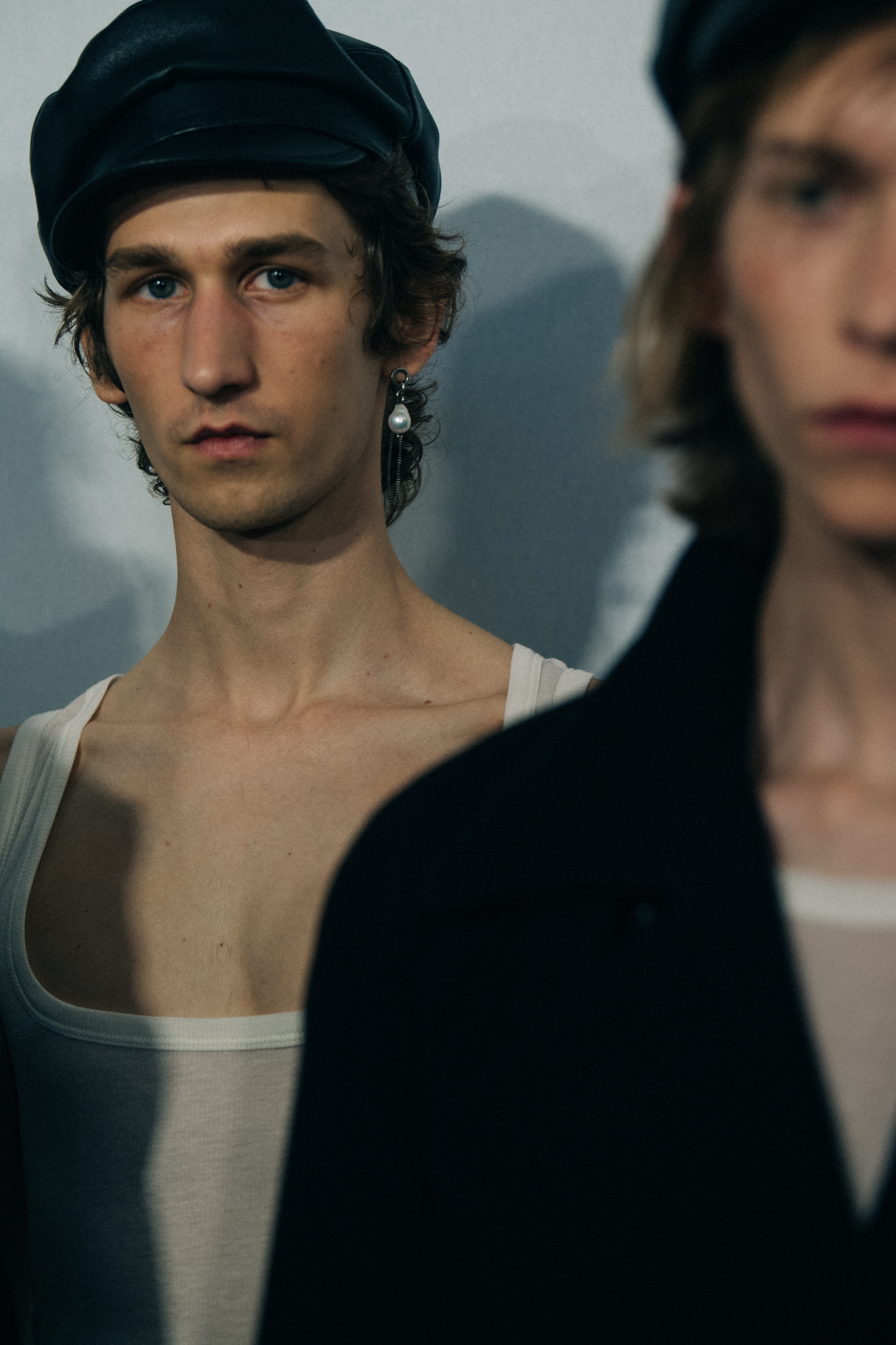 Etienne de Testa backstage at Ann Demeulemeester