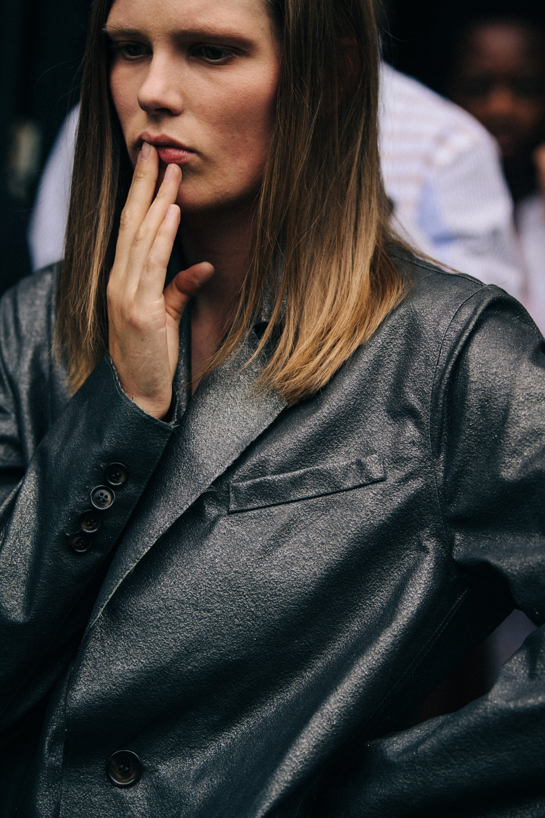Caroline Brasch Nielsen backstage at Soulland