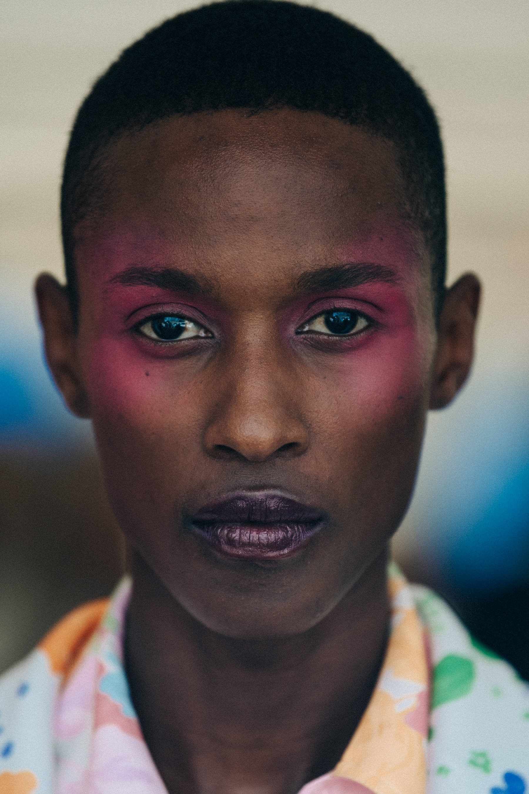 Shami Ezra backstage at Stine Goya