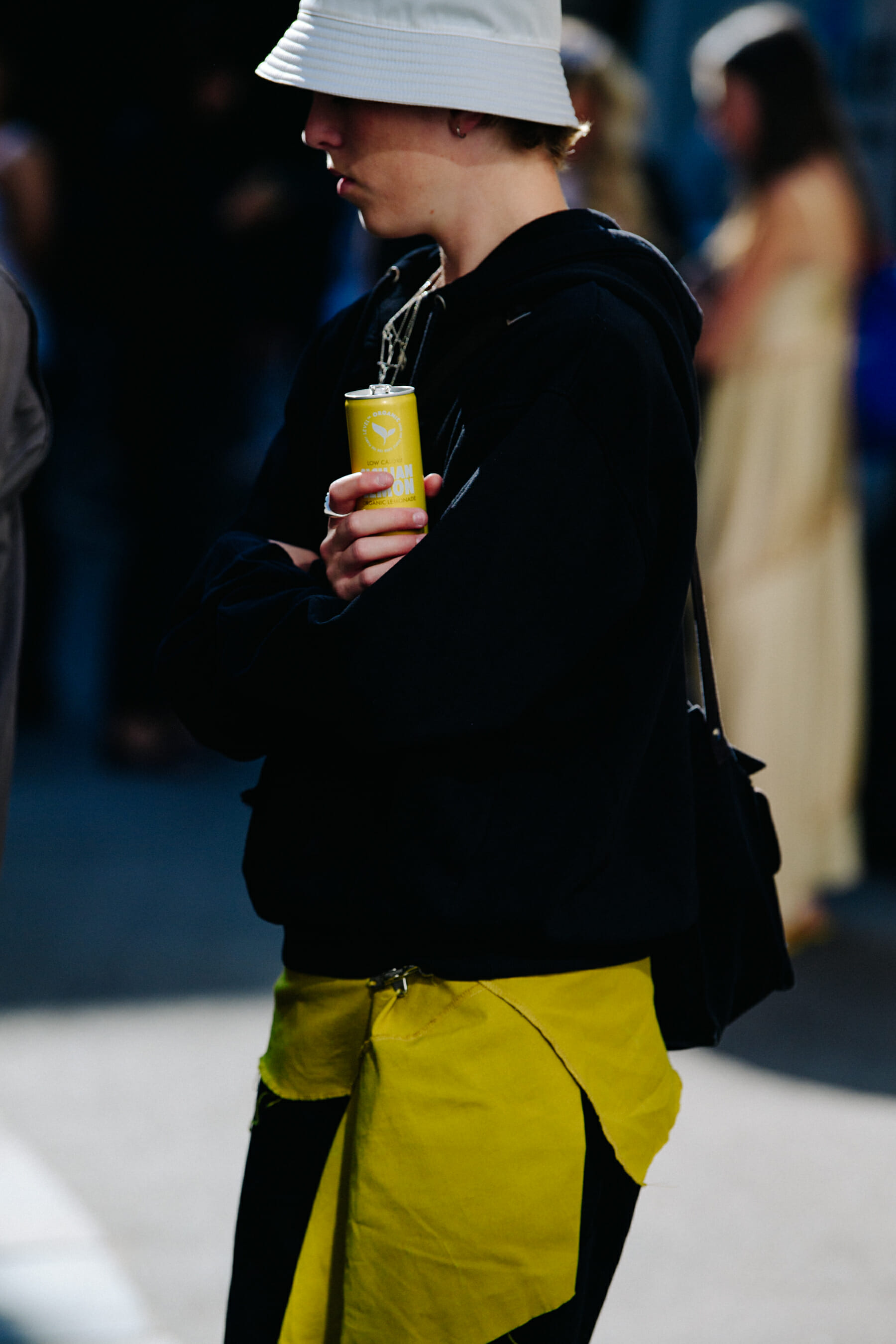 Man wearing black hoodie