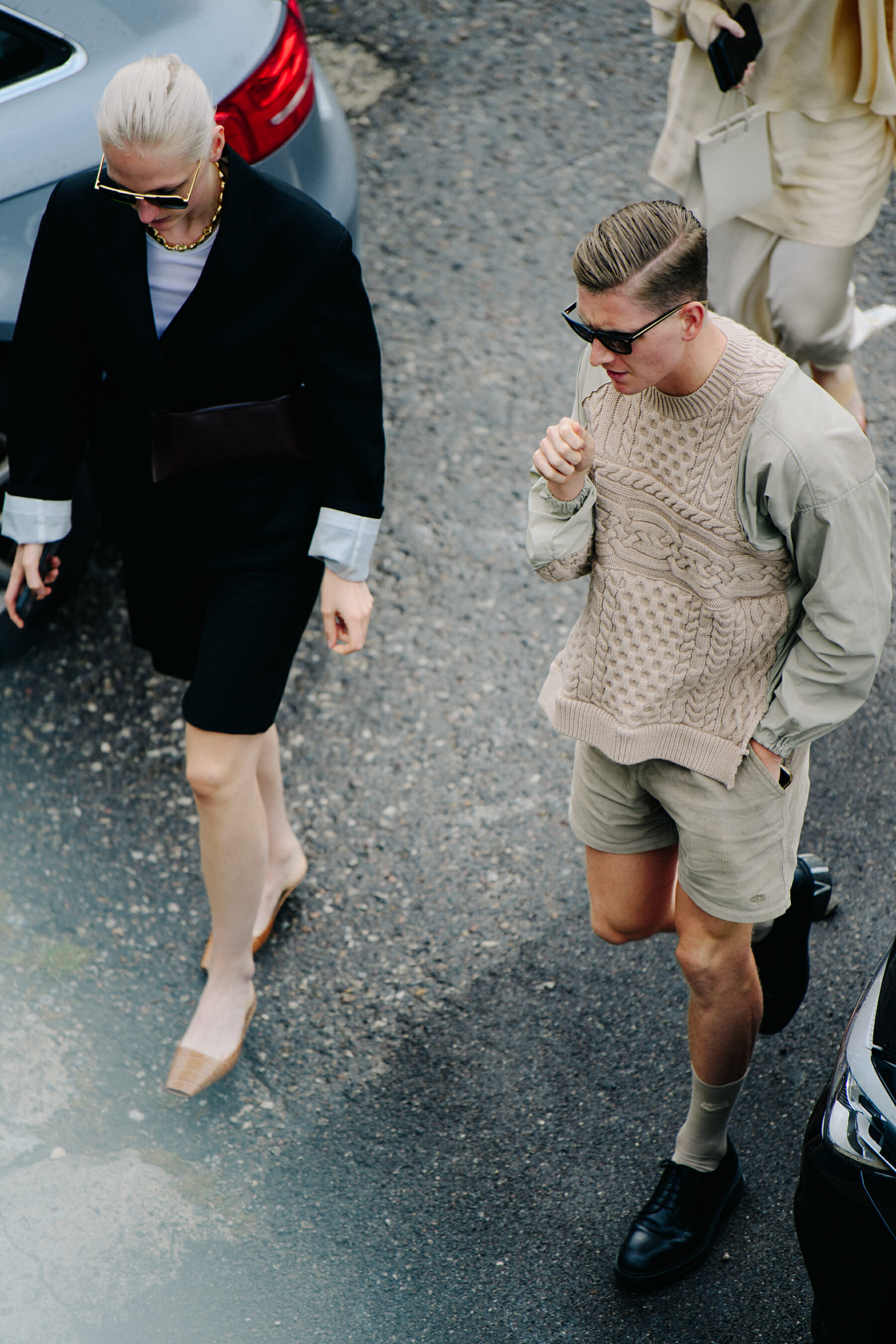Couple wearing brown and black