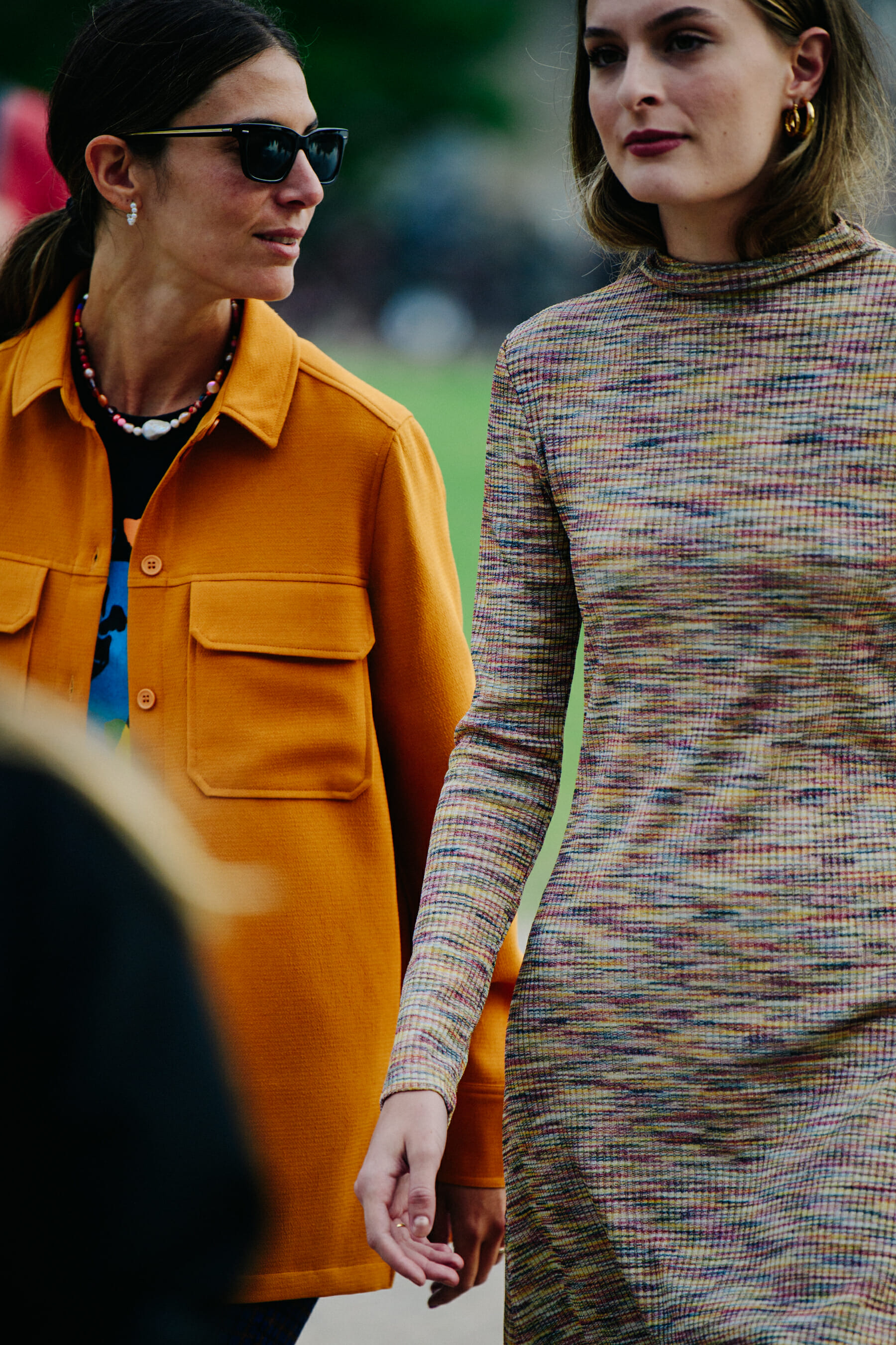 Women wearing colourful outfits
