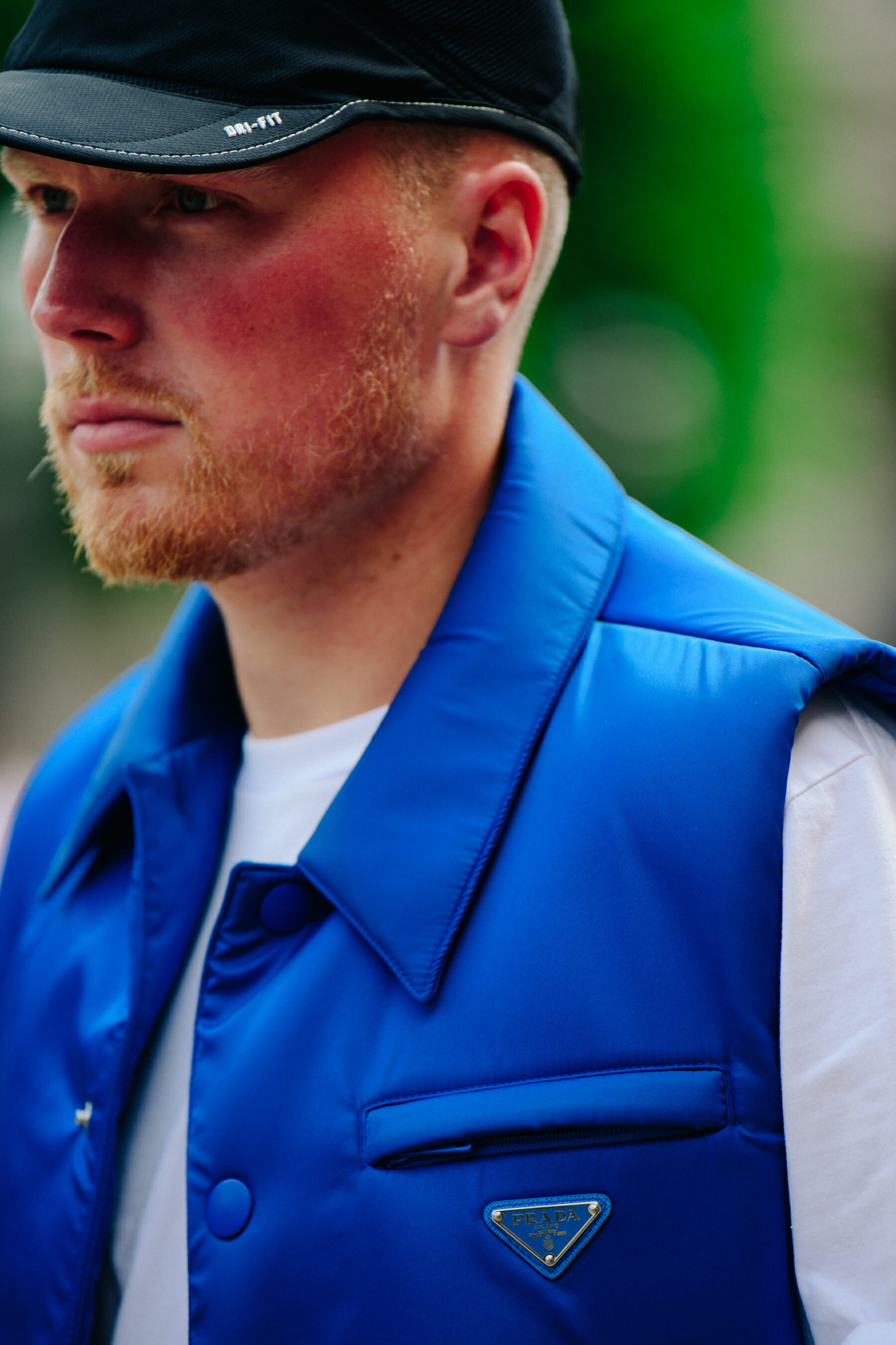 Man wearing Prada vest
