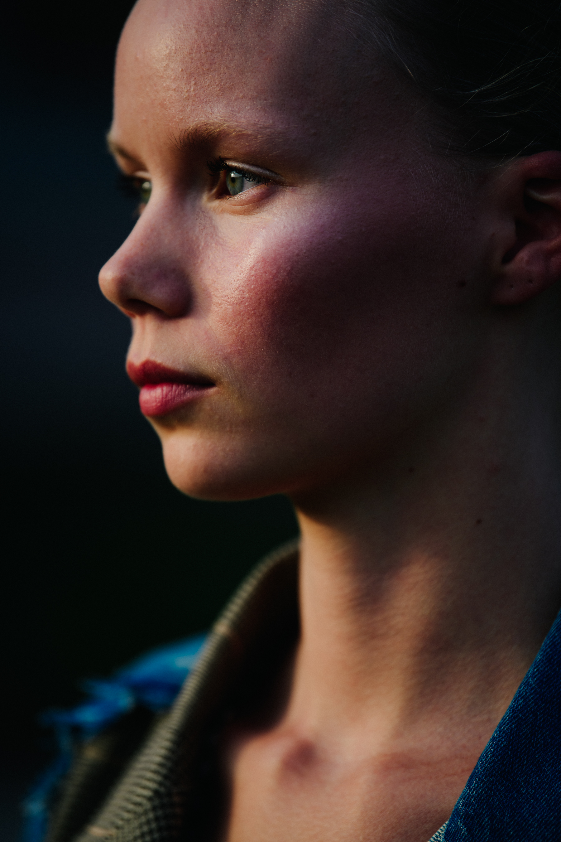 Model with blue eyes