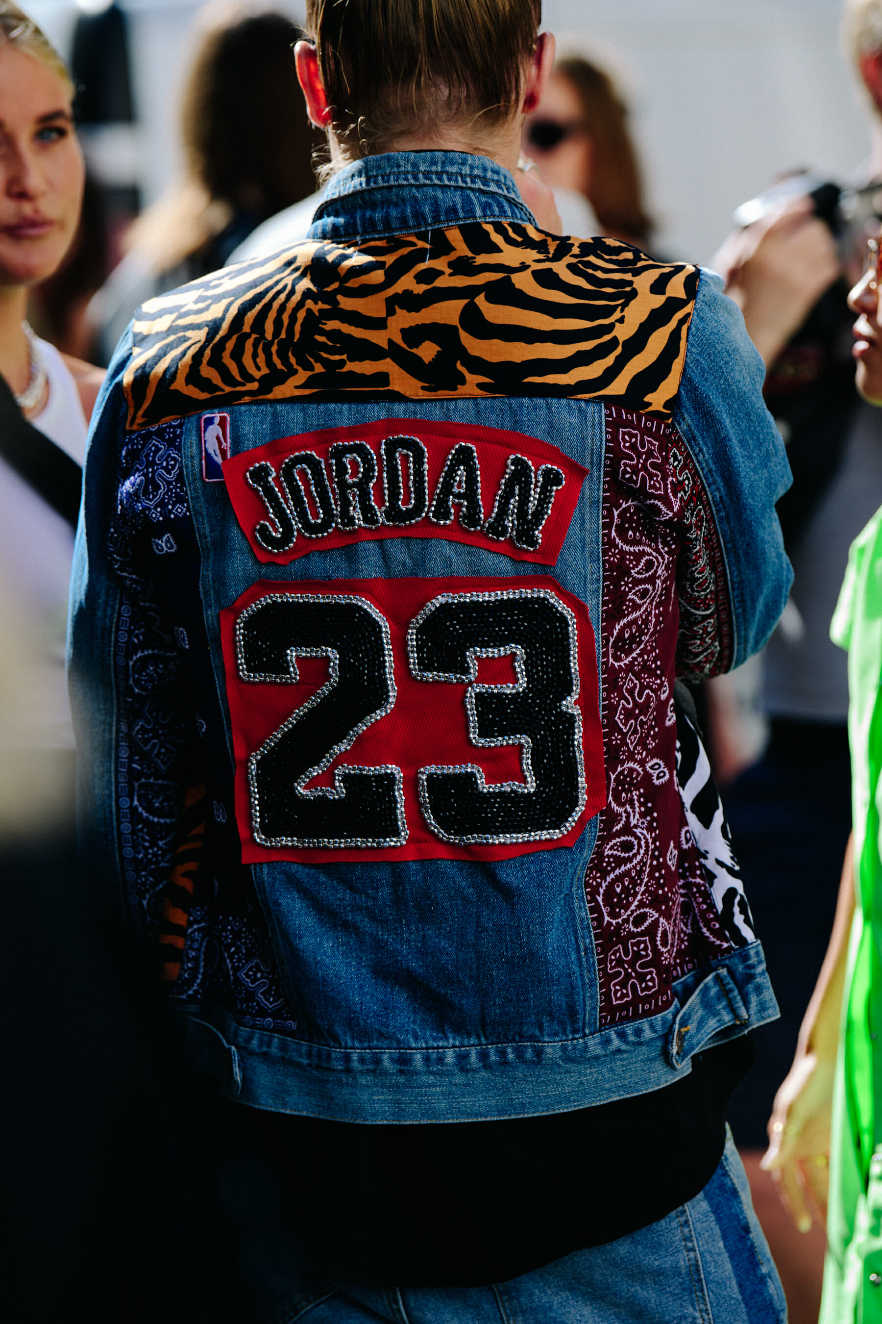 Man wearing denim jacket
