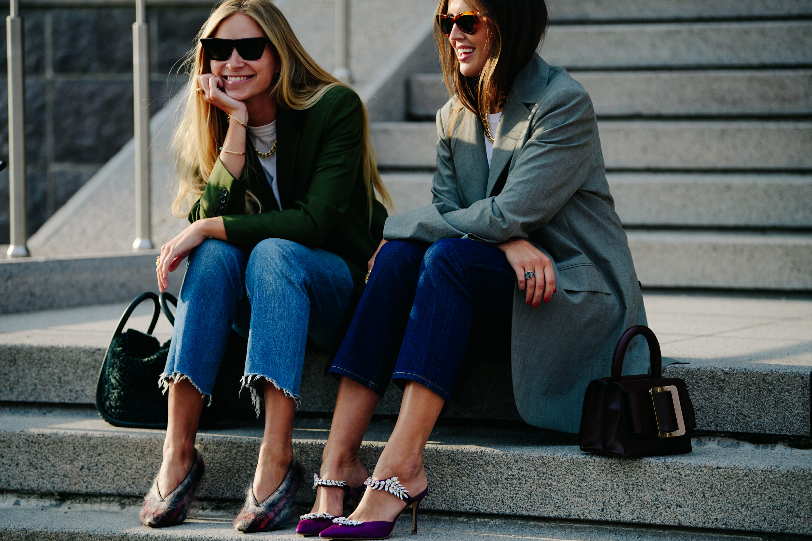 Women smiling