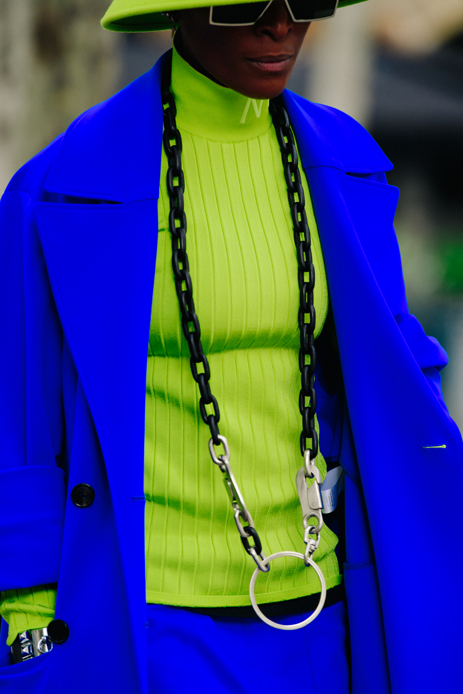Woman wearing bright colours