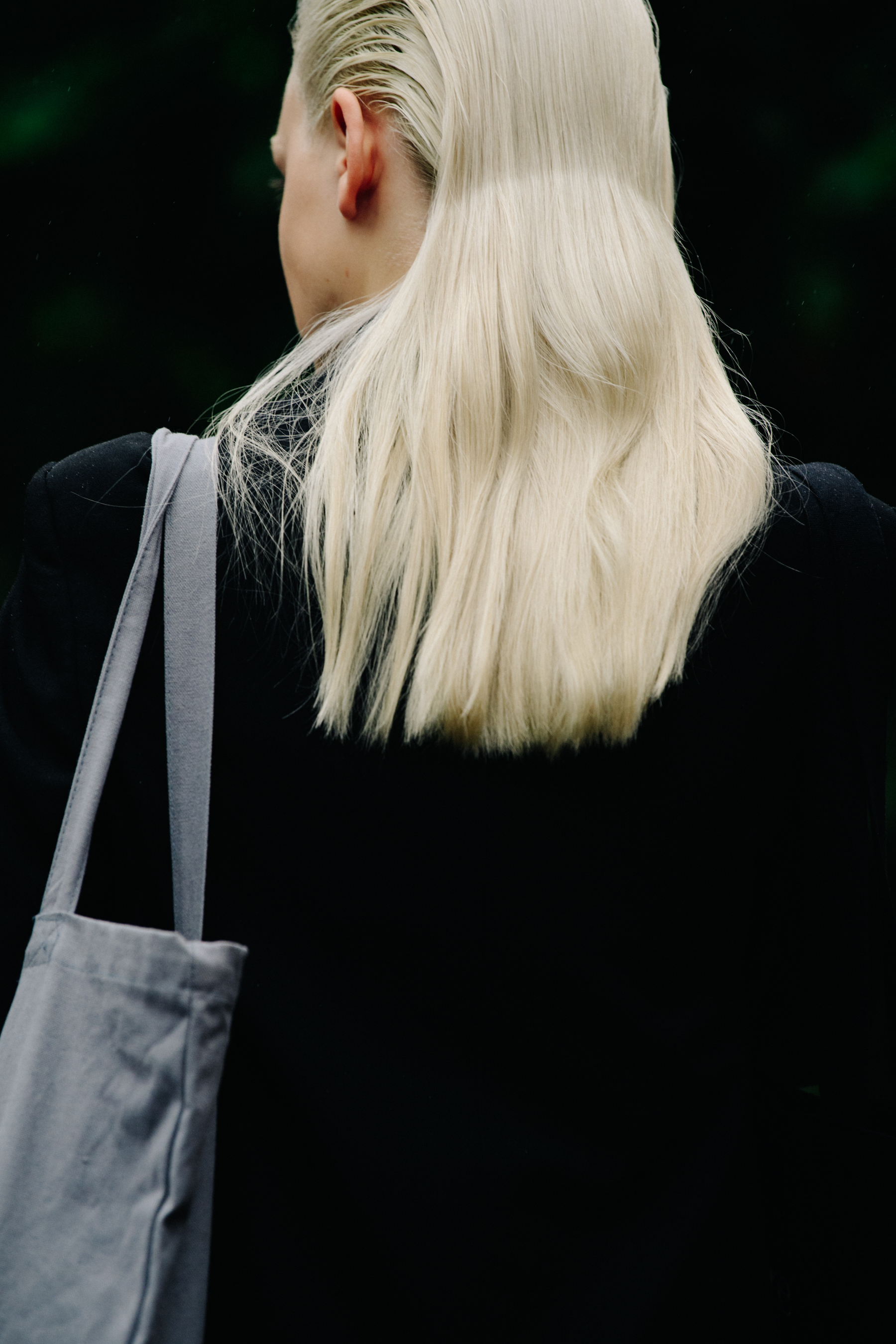 Model with blonde hair