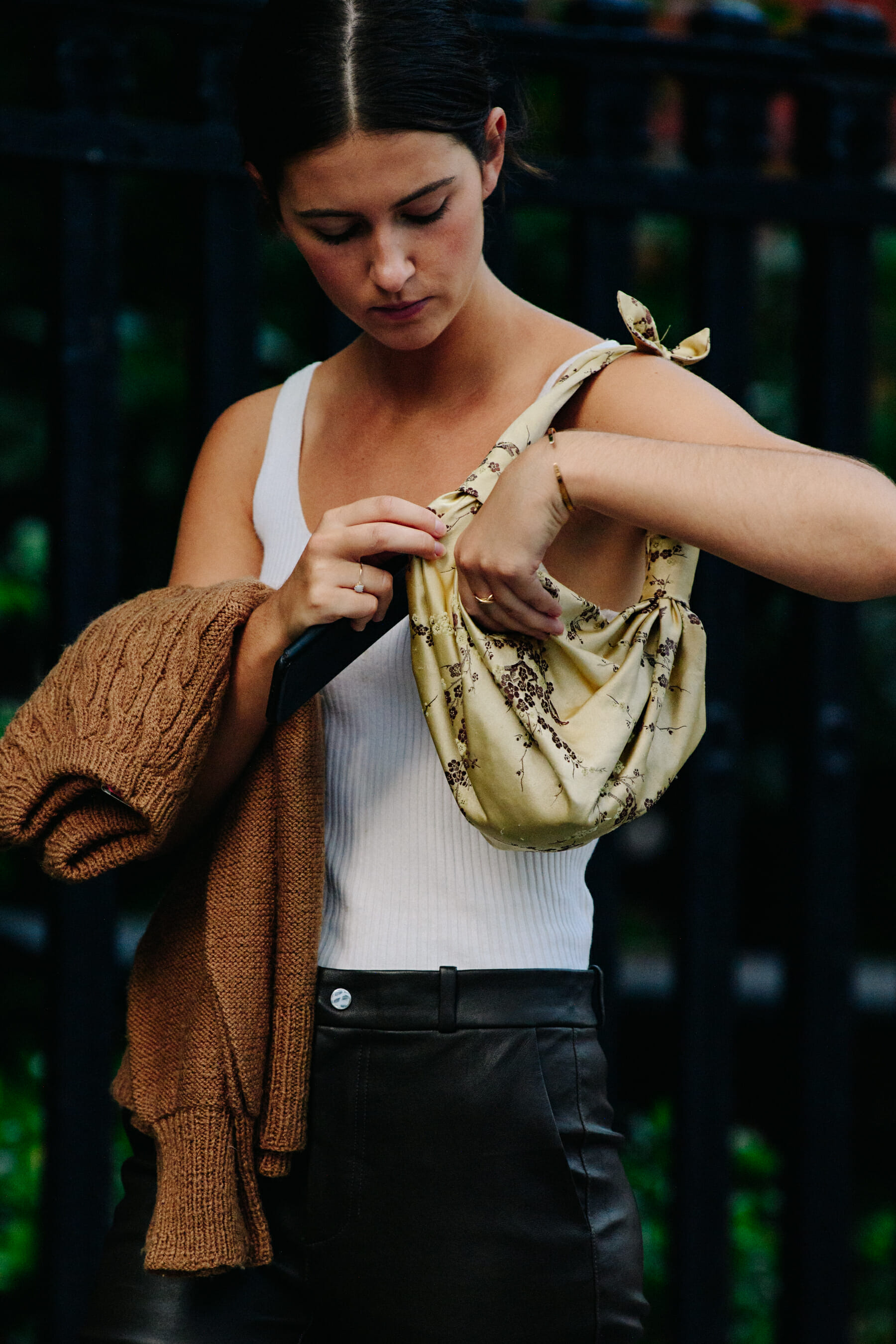 Woman wearing white vest