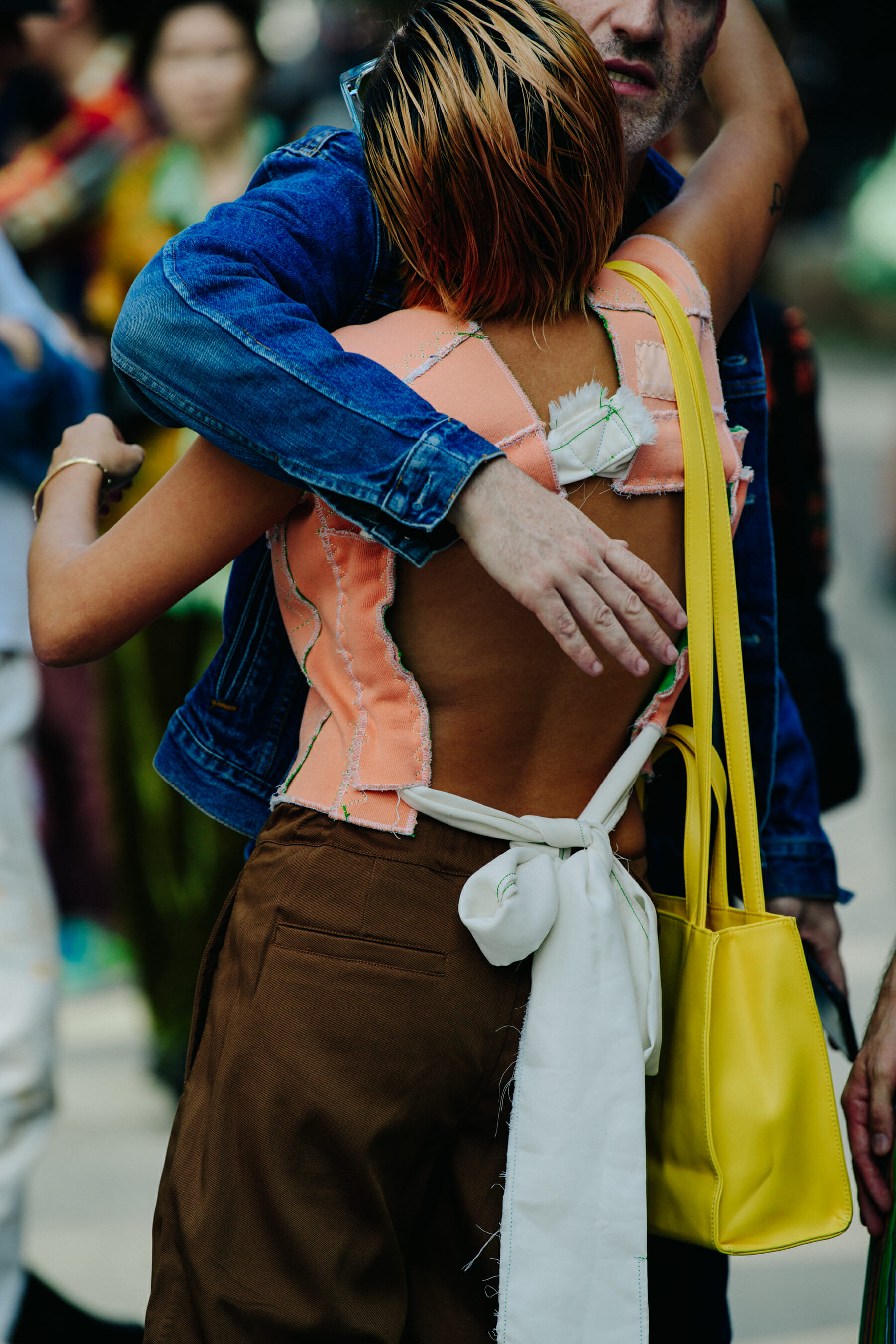 Couple hugging