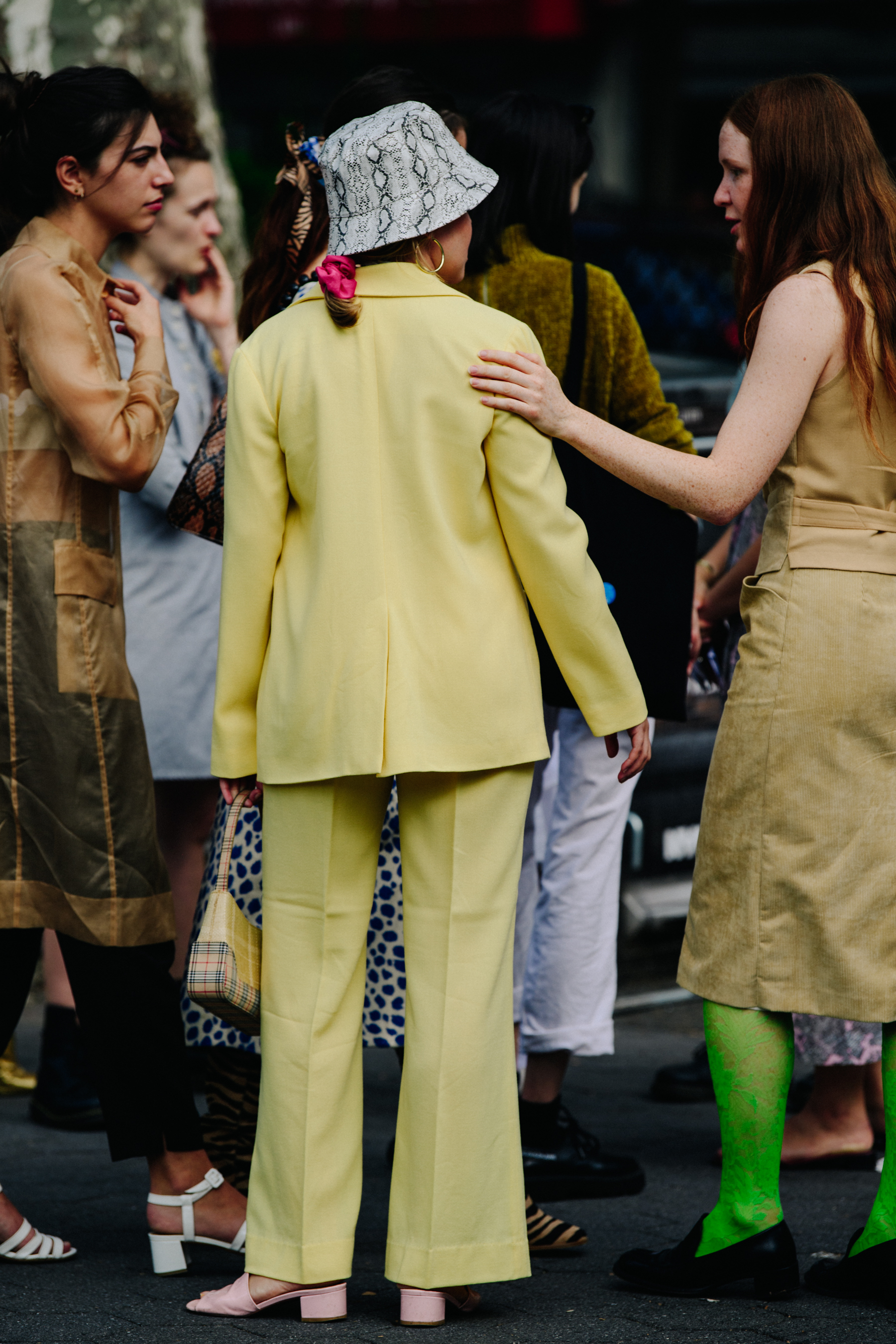 Women wearing stylish clothing