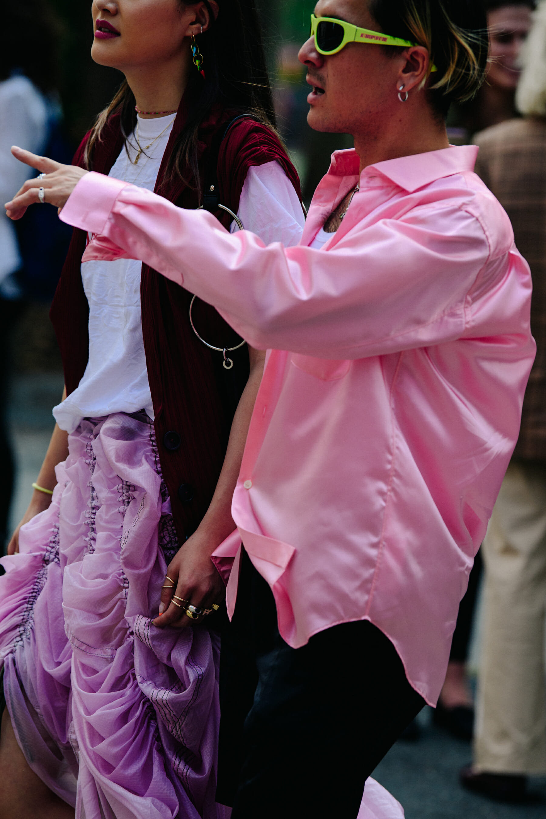 Couple wearing pink