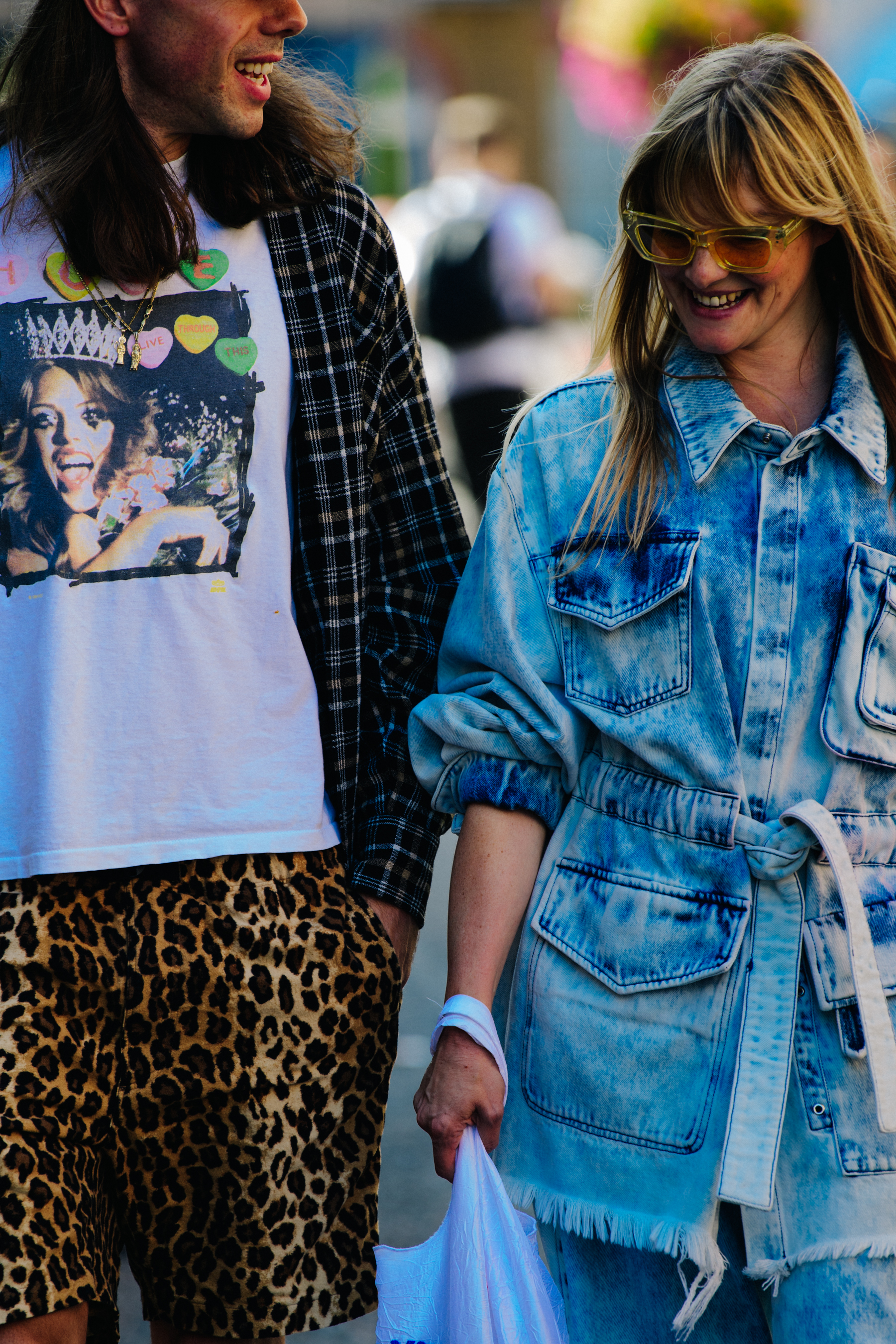 Couple wearing stylish outfits