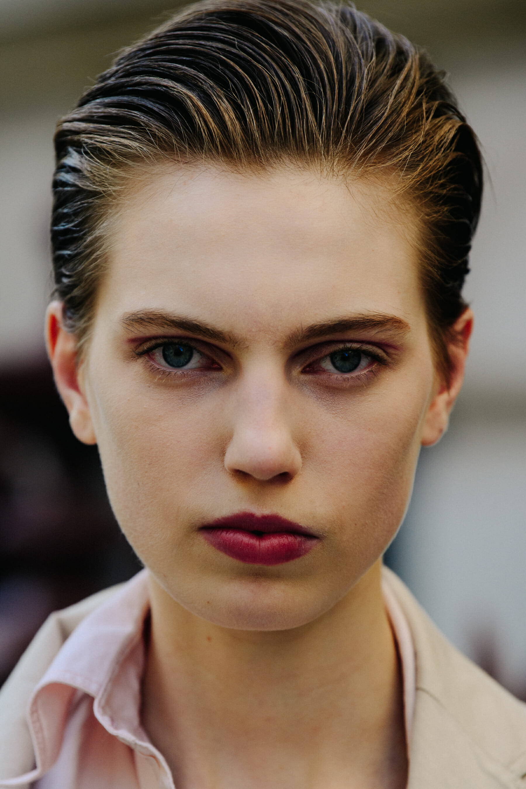 Portrait of model with green eyes