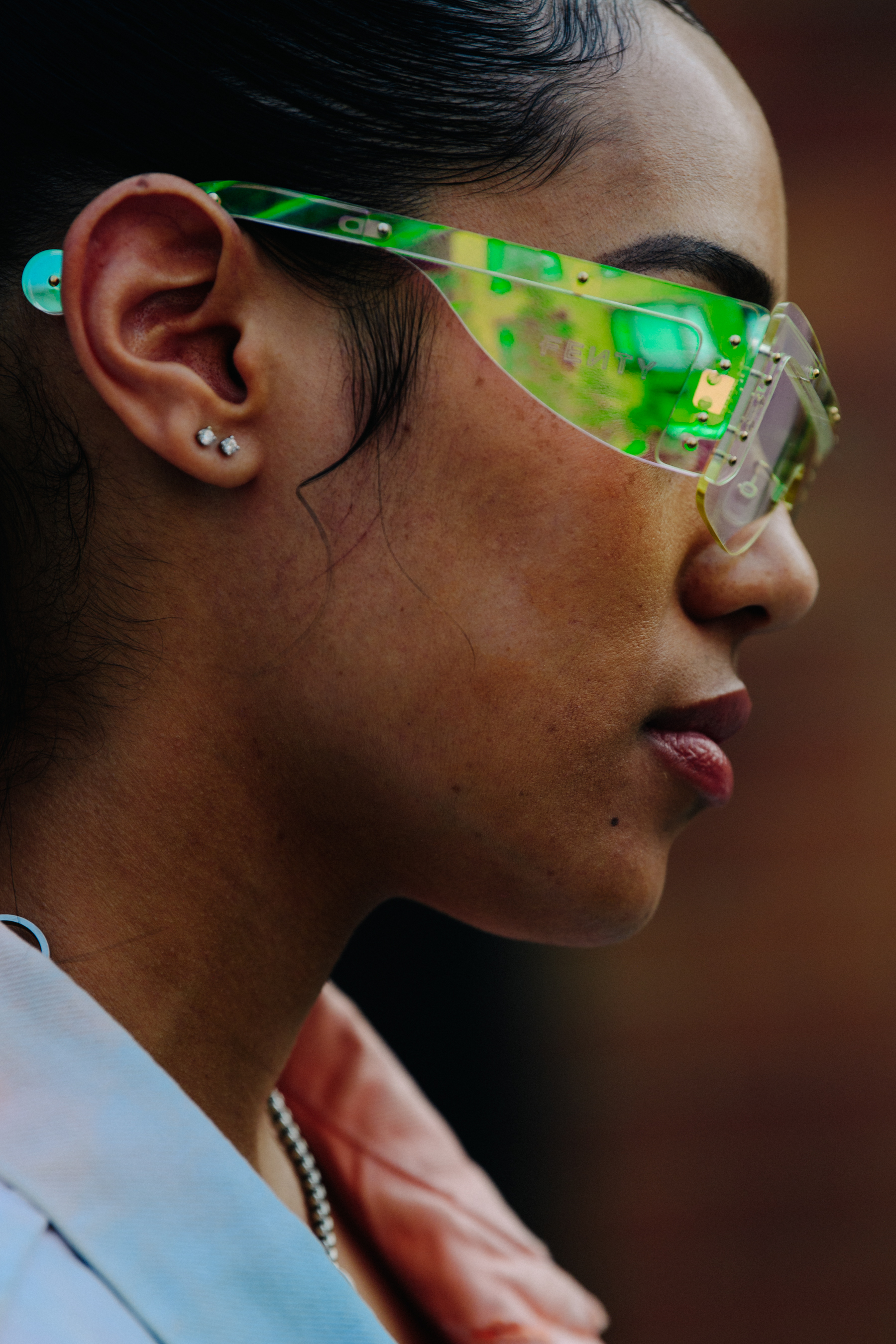 Woman wearing Fenty sunglasses